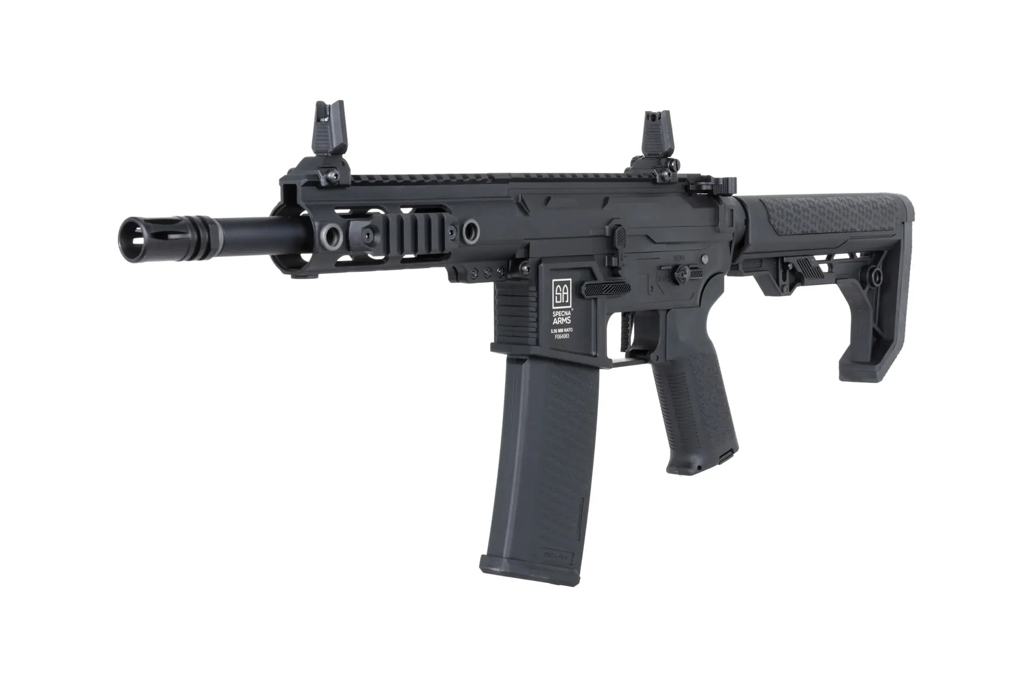Karabinek szturmowy AEG Specna Arms SA-F04-RL Flex Light Ops Stock New Receiver HAL ETU Gen. 2 - Black