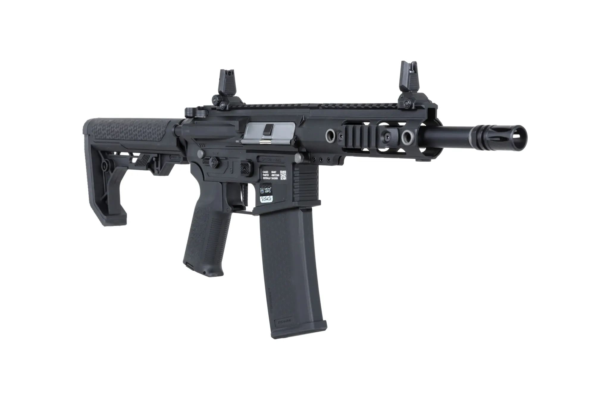Karabinek szturmowy AEG Specna Arms SA-F04-RL Flex Light Ops Stock New Receiver HAL ETU Gen. 2 - Black