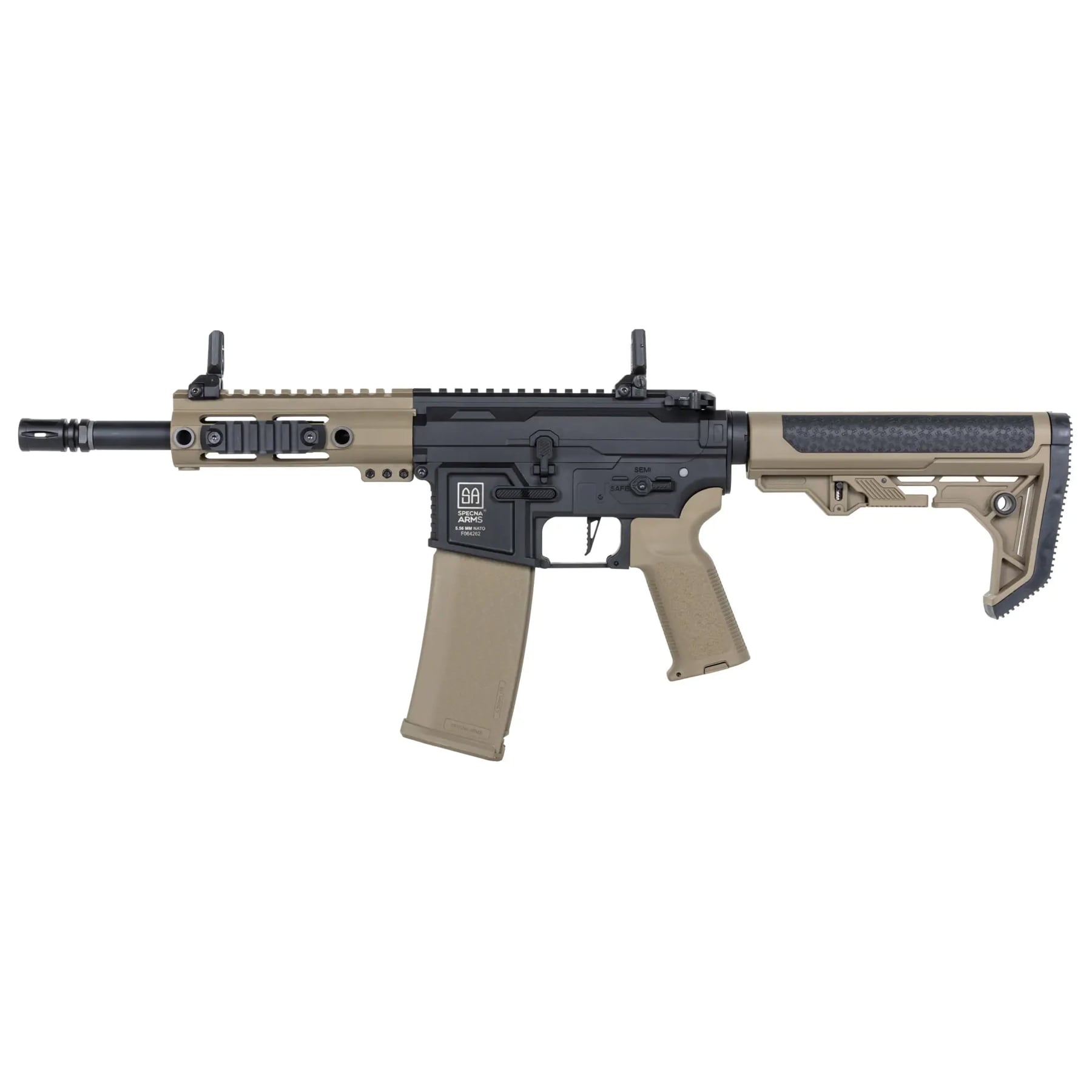 Karabinek szturmowy AEG Specna Arms SA-F04-RL Flex Light Ops Stock New Receiver HAL ETU Gen. 2 - Half-Tan