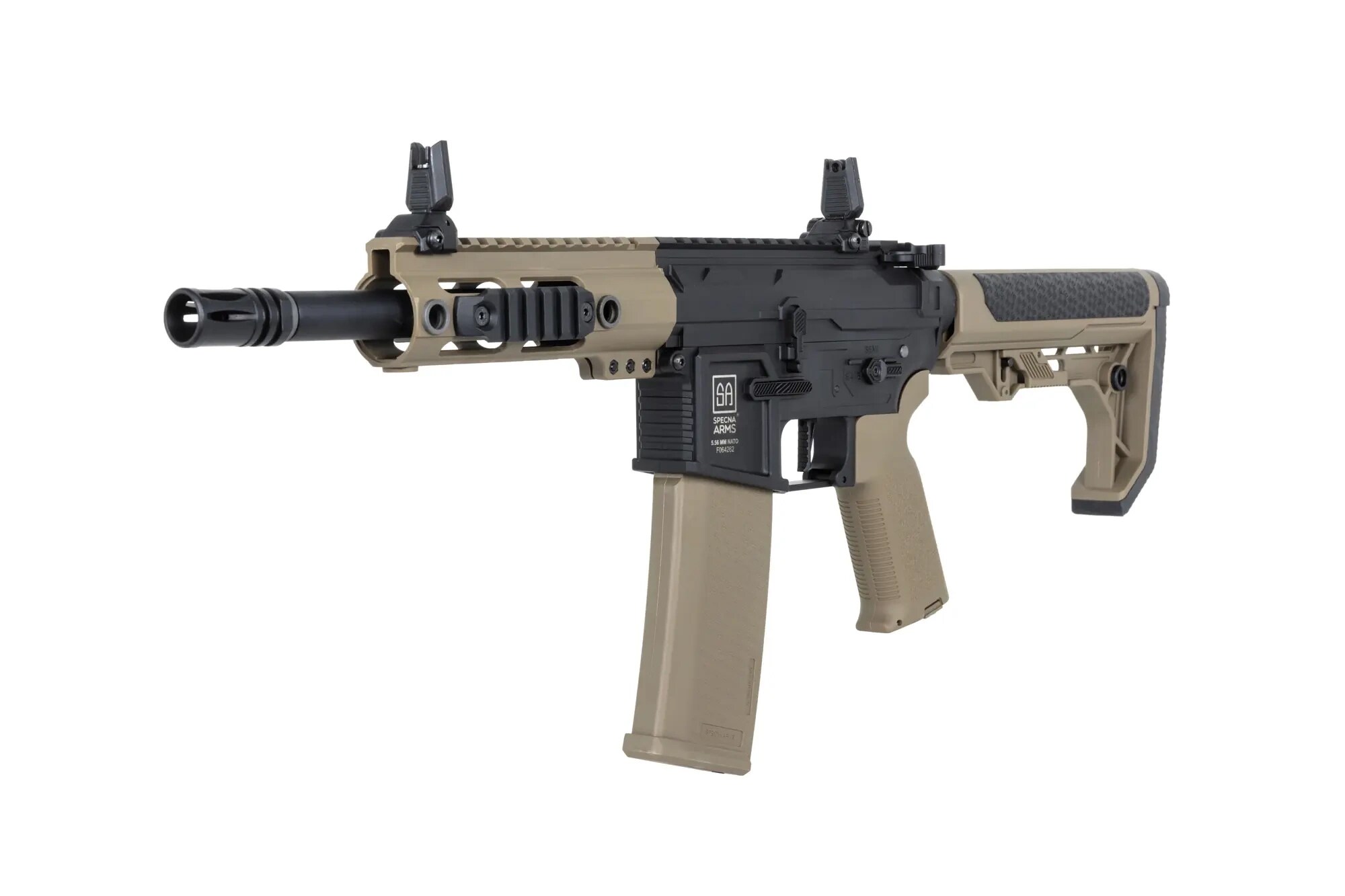 Karabinek szturmowy AEG Specna Arms SA-F04-RL Flex Light Ops Stock New Receiver HAL ETU Gen. 2 - Half-Tan