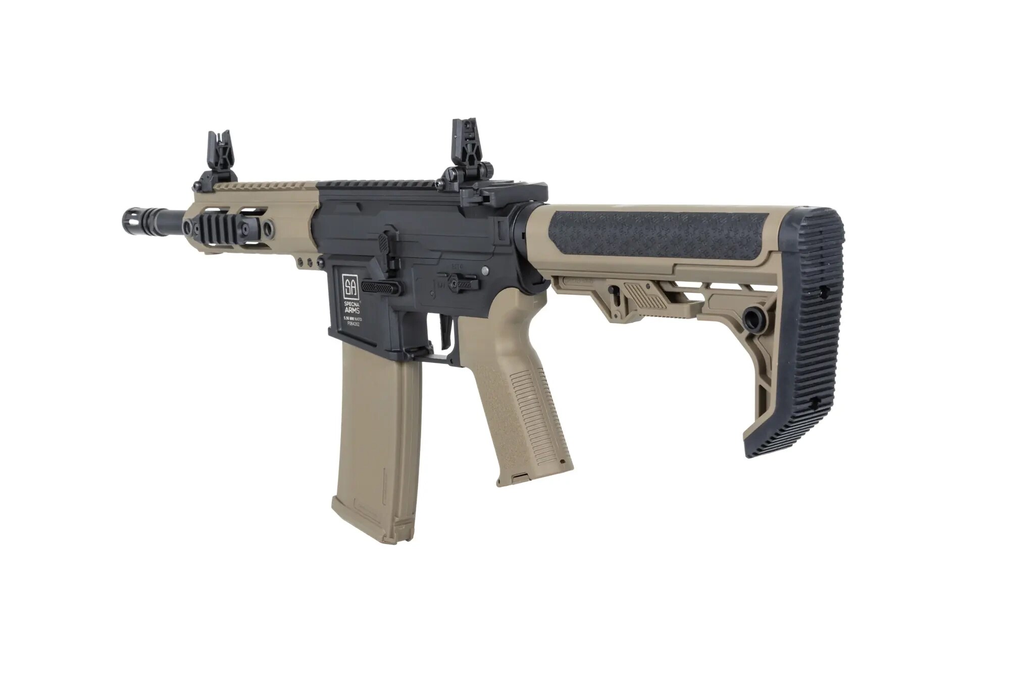 Karabinek szturmowy AEG Specna Arms SA-F04-RL Flex Light Ops Stock New Receiver HAL ETU Gen. 2 - Half-Tan
