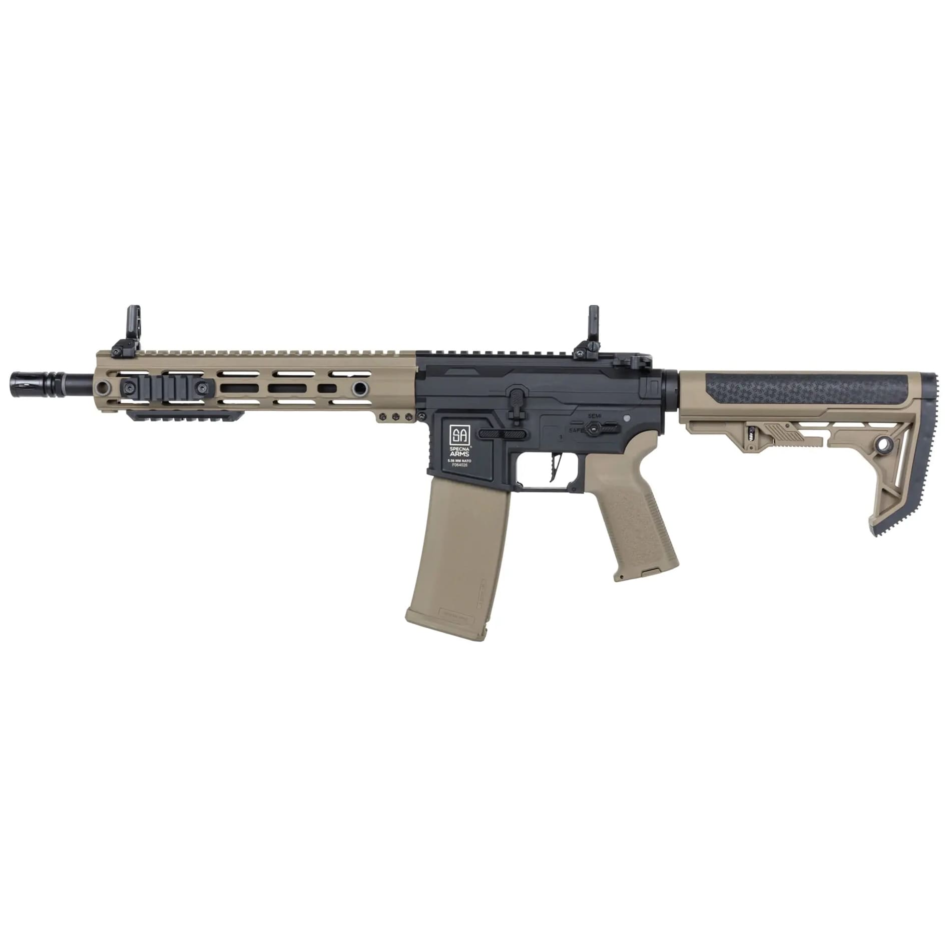 Karabinek szturmowy AEG Specna Arms SA-F05-RL Flex Light Ops Stock New Receiver HAL ETU Gen. 2 - Half-Tan