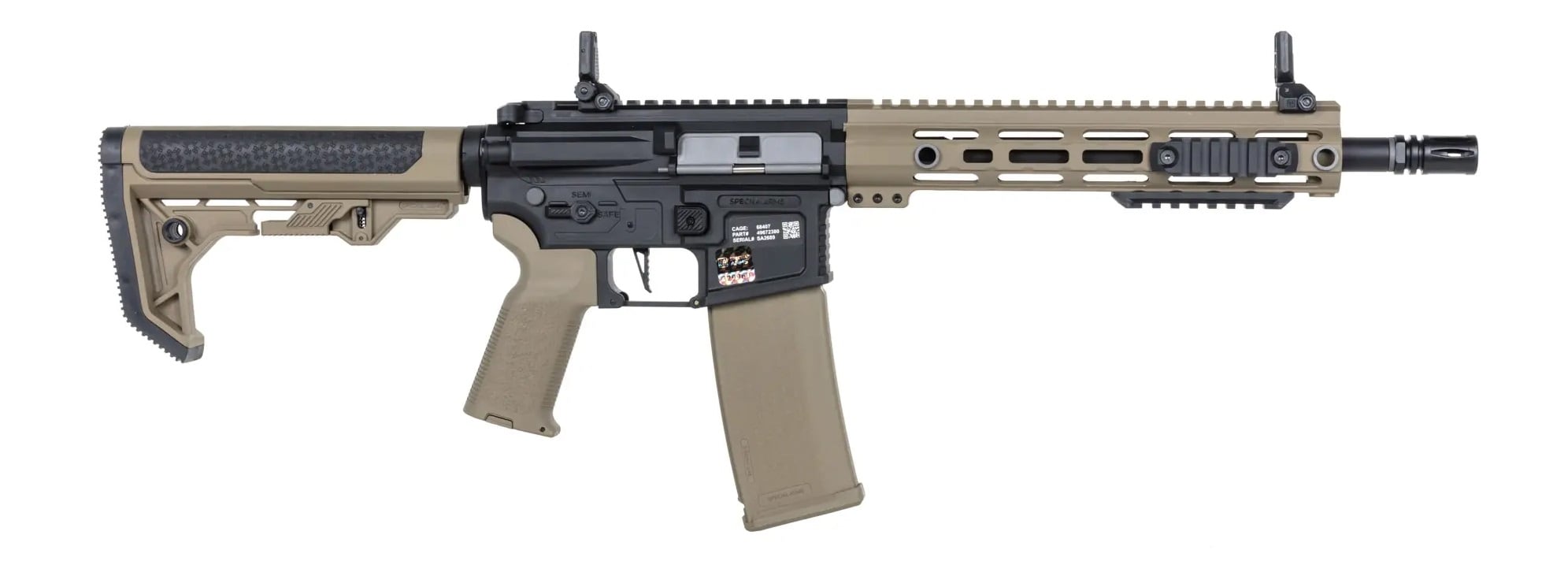 Karabinek szturmowy AEG Specna Arms SA-F05-RL Flex Light Ops Stock New Receiver HAL ETU Gen. 2 - Half-Tan