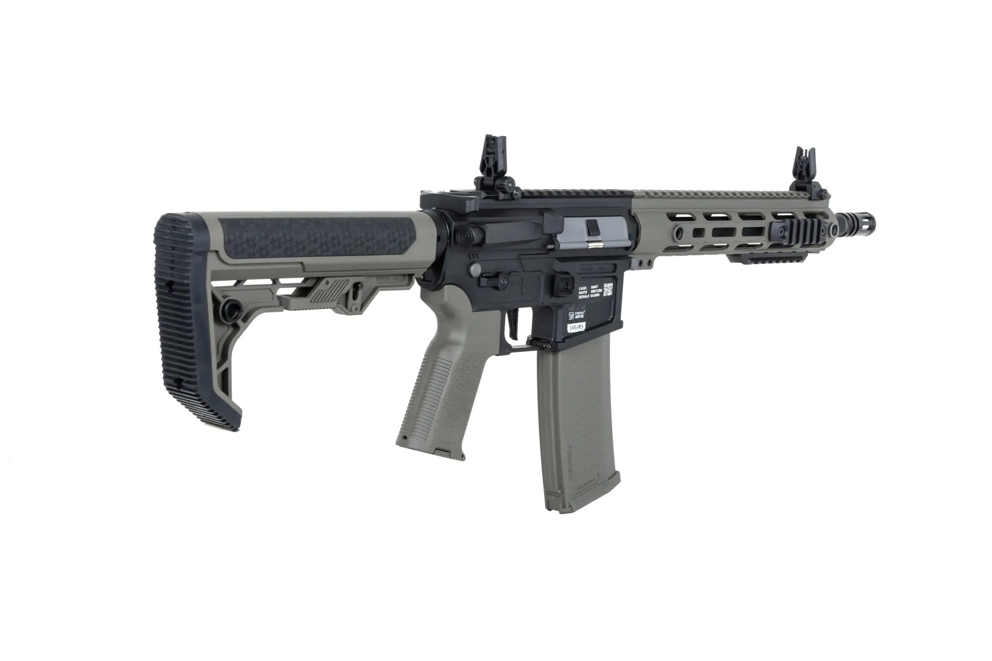 Karabinek szturmowy AEG Specna Arms SA-F05-RL Flex Light Ops Stock New Receiver HAL ETU Gen. 2 - Olive