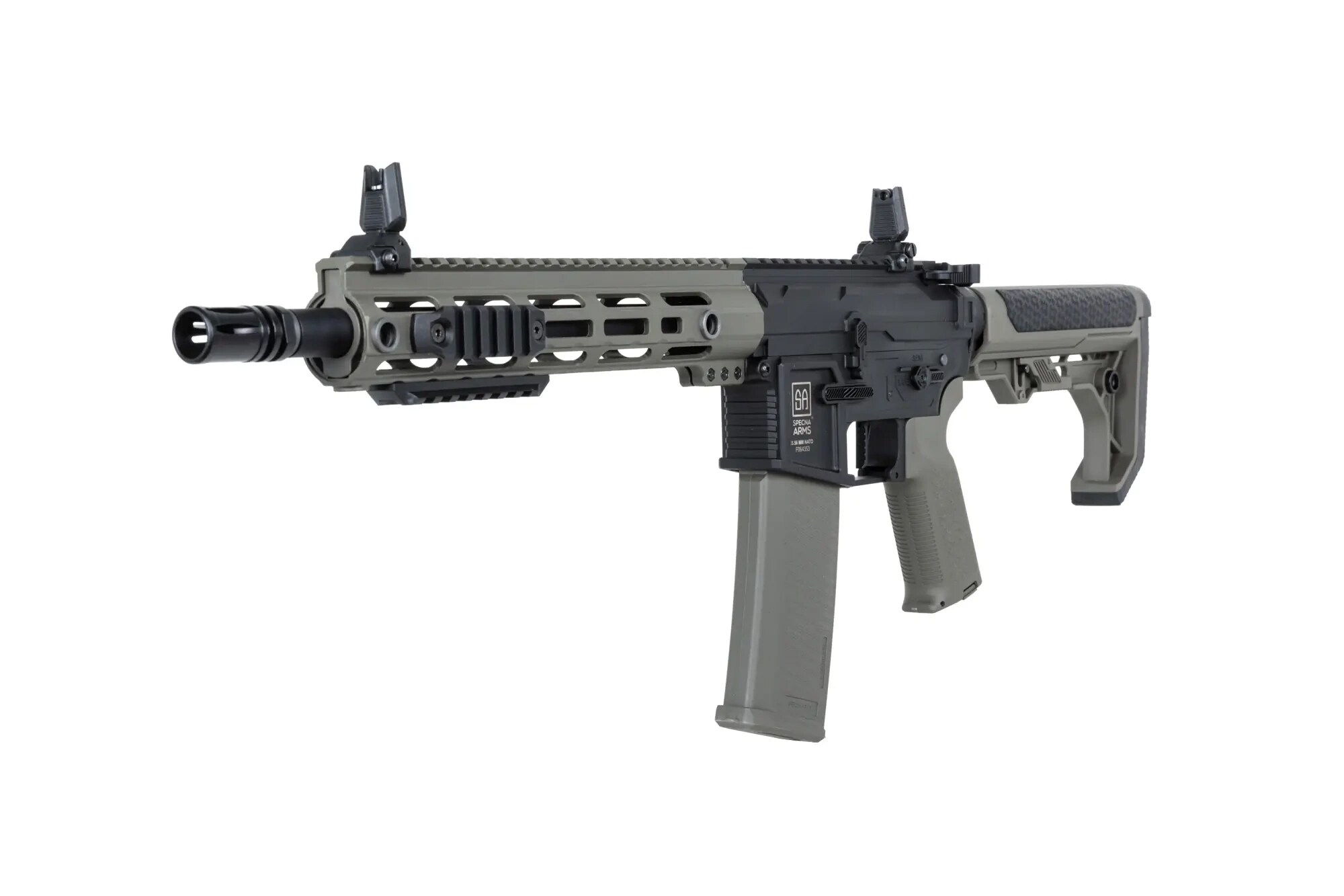 Karabinek szturmowy AEG Specna Arms SA-F05-RL Flex Light Ops Stock New Receiver HAL ETU Gen. 2 - Olive