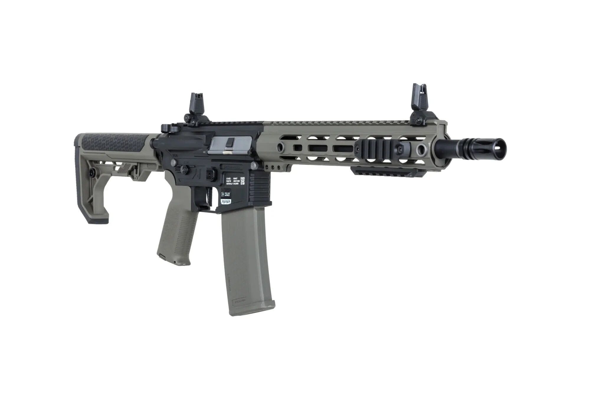 Karabinek szturmowy AEG Specna Arms SA-F05-RL Flex Light Ops Stock New Receiver HAL ETU Gen. 2 - Olive