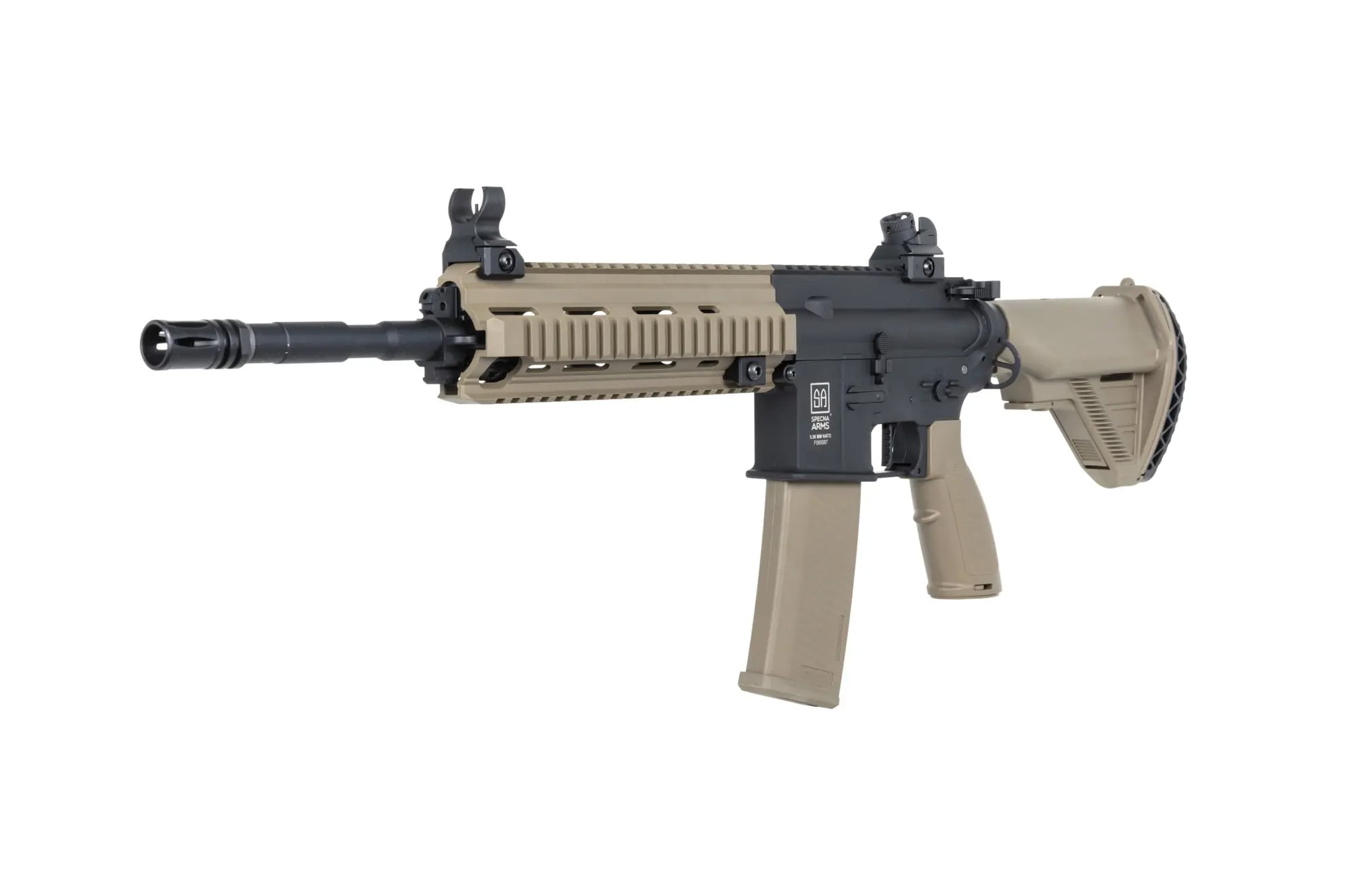 Karabinek szturmowy AEG Specna Arms SA-FH07 Flex HAL ETU Gen. 2 - Half-Tan
