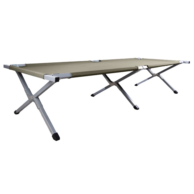 Łóżko polowe składane Mil-Tec US Style stalowe Olive - 190 x 65 cm