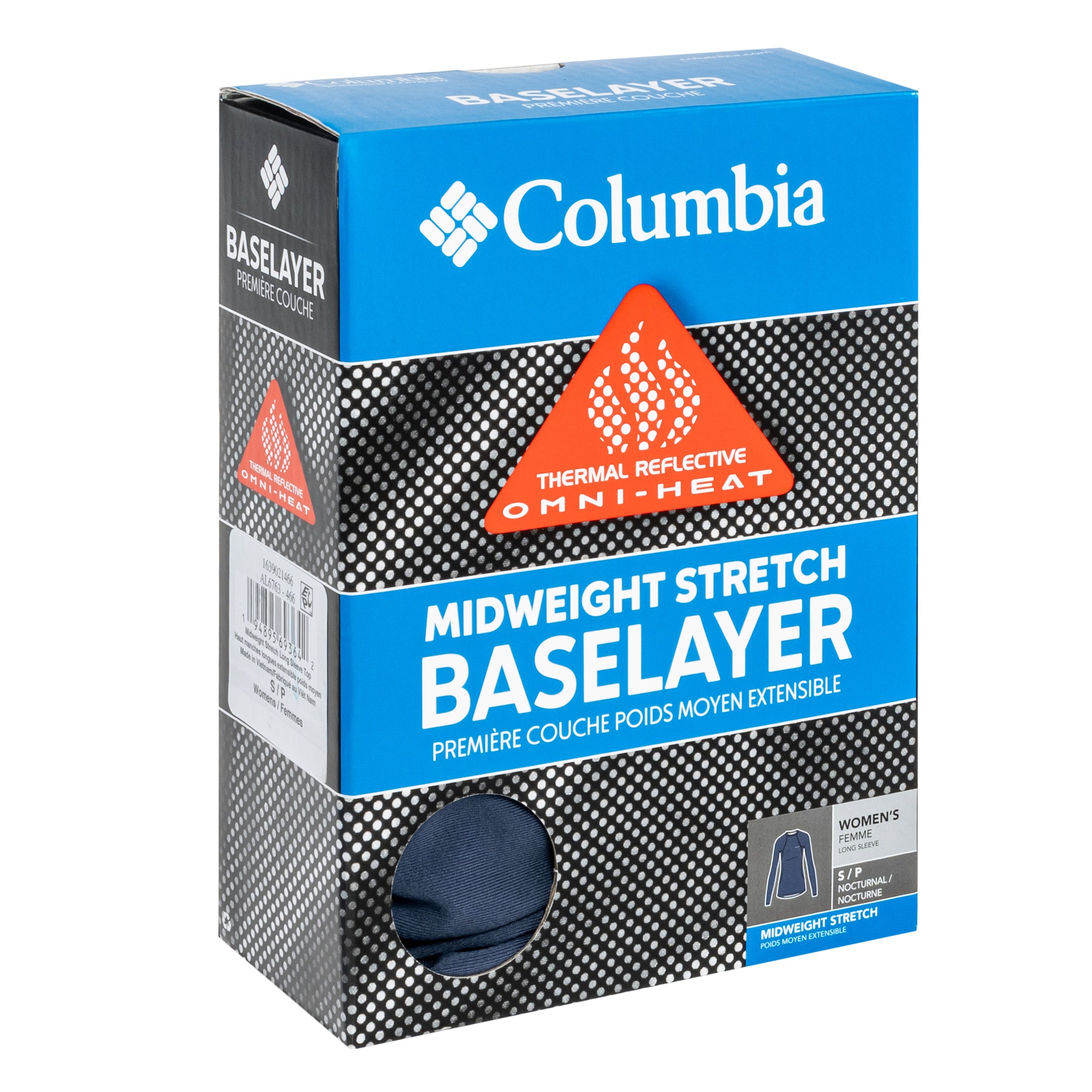 Жіноча термоактивна футболка Columbia Omni-Heat Midweight Baselayer Crew - Nocturnal