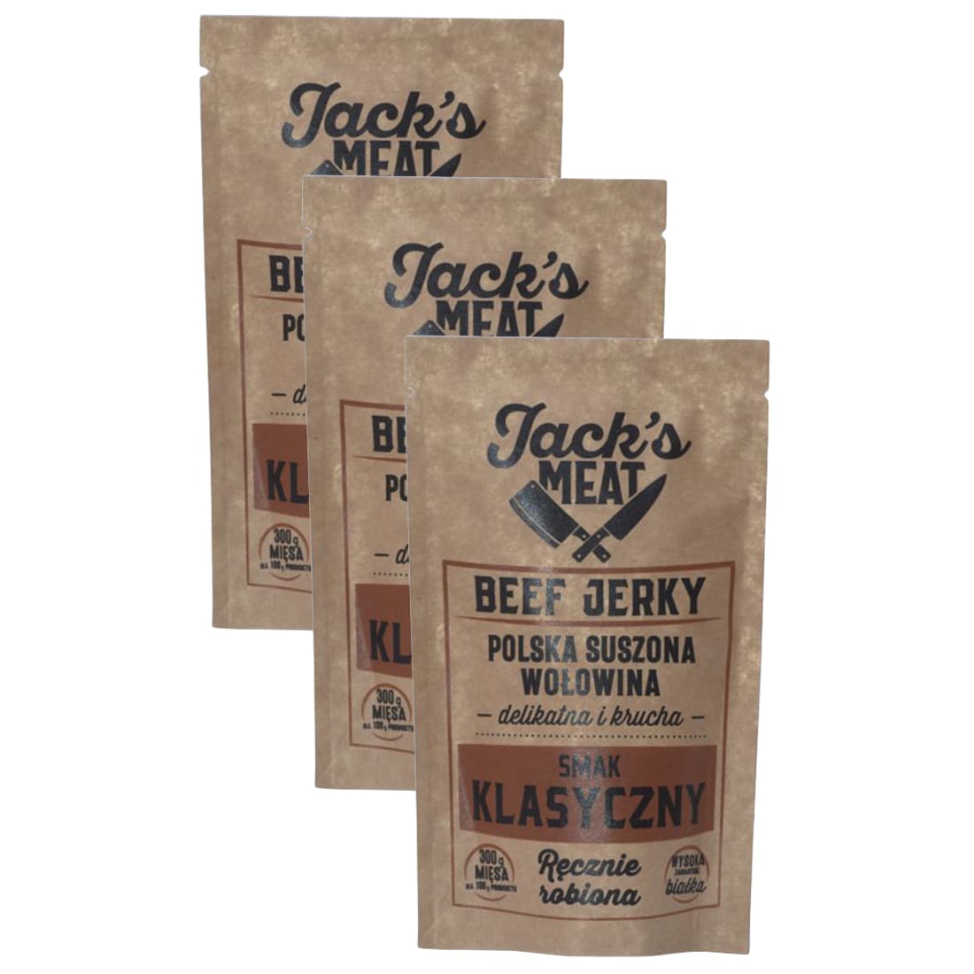 Сушена яловичина Jack's Meat Beef Jerky класичний смак 30 г - 3 шт.