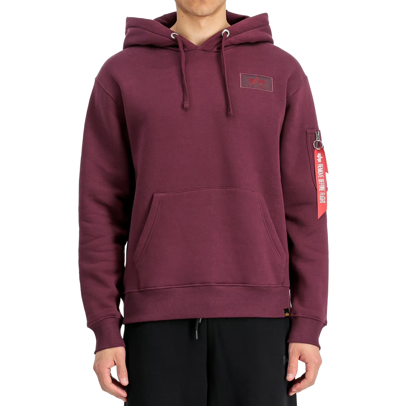 Кофта Alpha Industries Back Print Hoody - Dark Cherry
