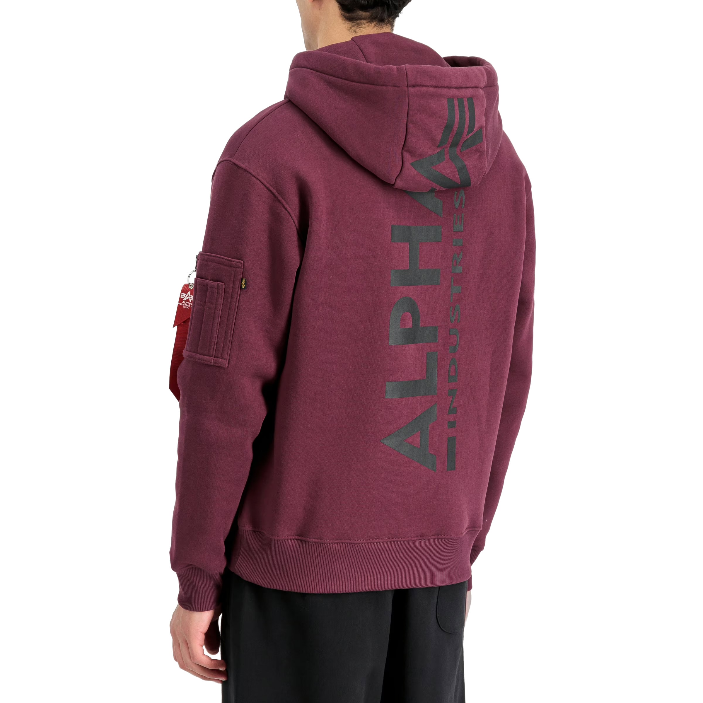 Кофта Alpha Industries Back Print Hoody - Dark Cherry