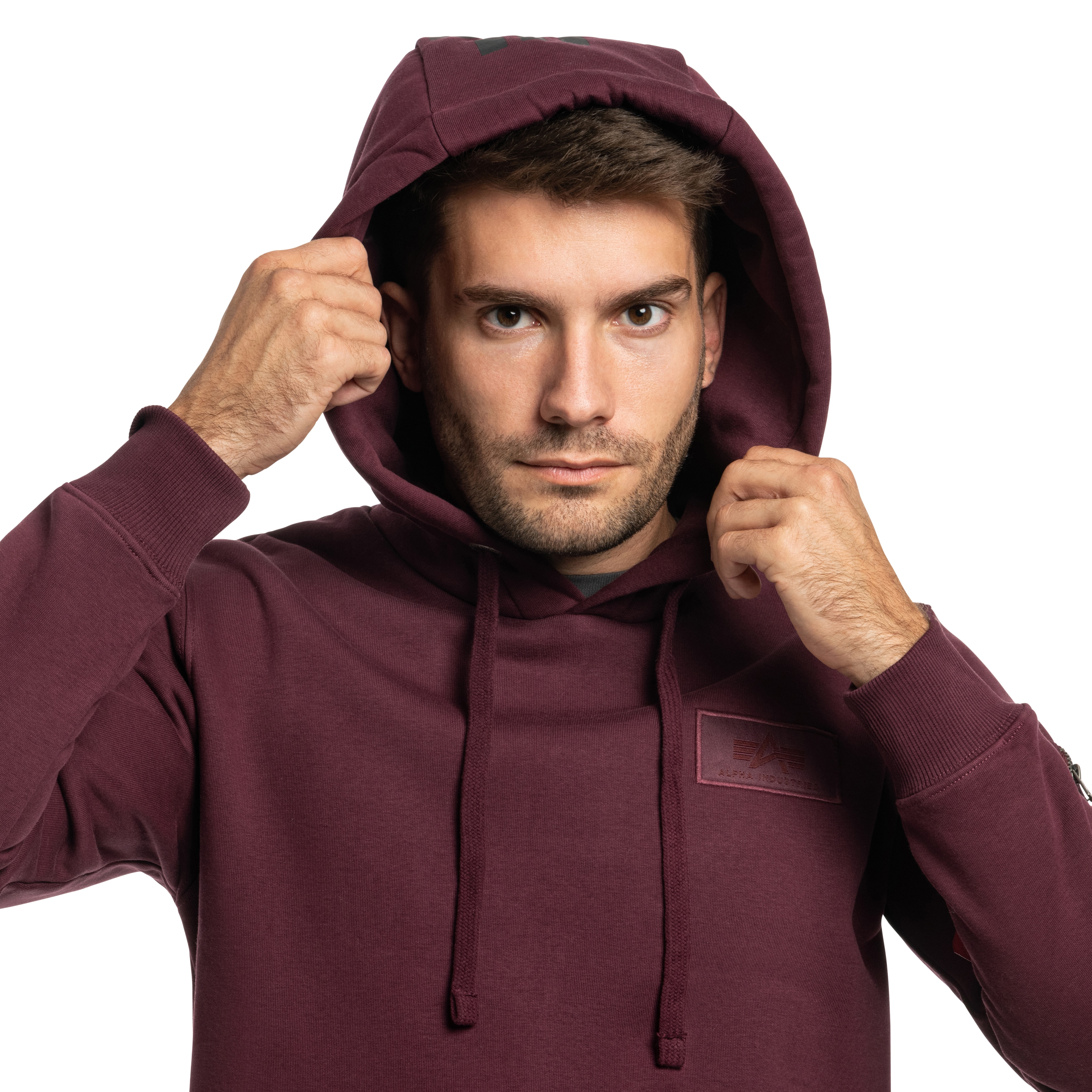 Кофта Alpha Industries Back Print Hoody - Dark Cherry