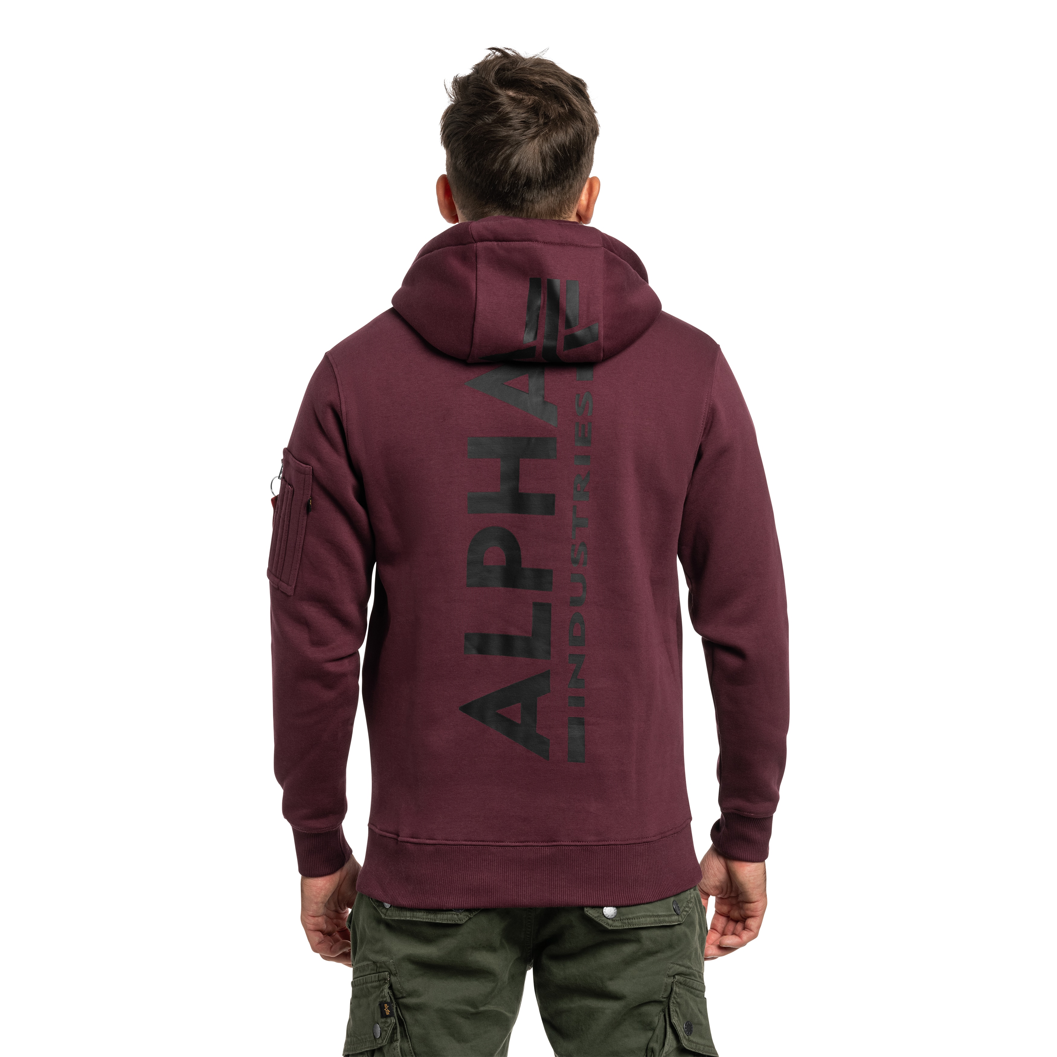 Кофта Alpha Industries Back Print Hoody - Dark Cherry