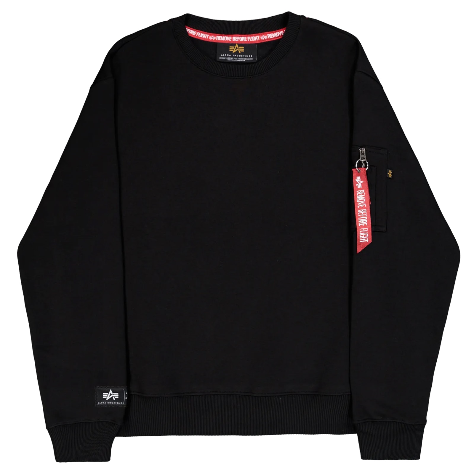 Кофта Alpha Industries Label Backprint - Black