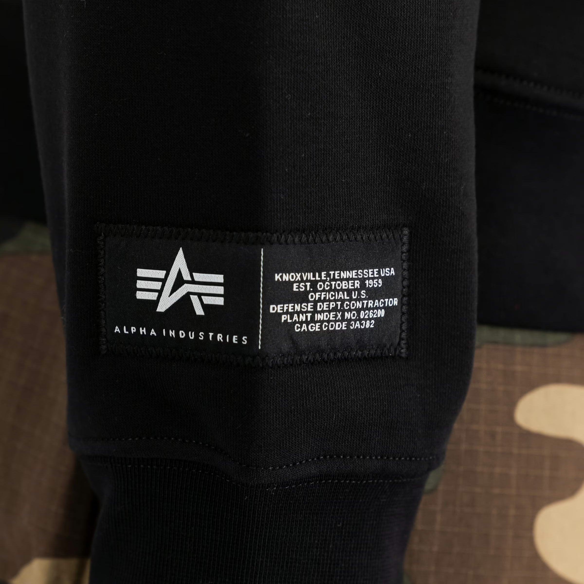 Кофта Alpha Industries Label Backprint - Black