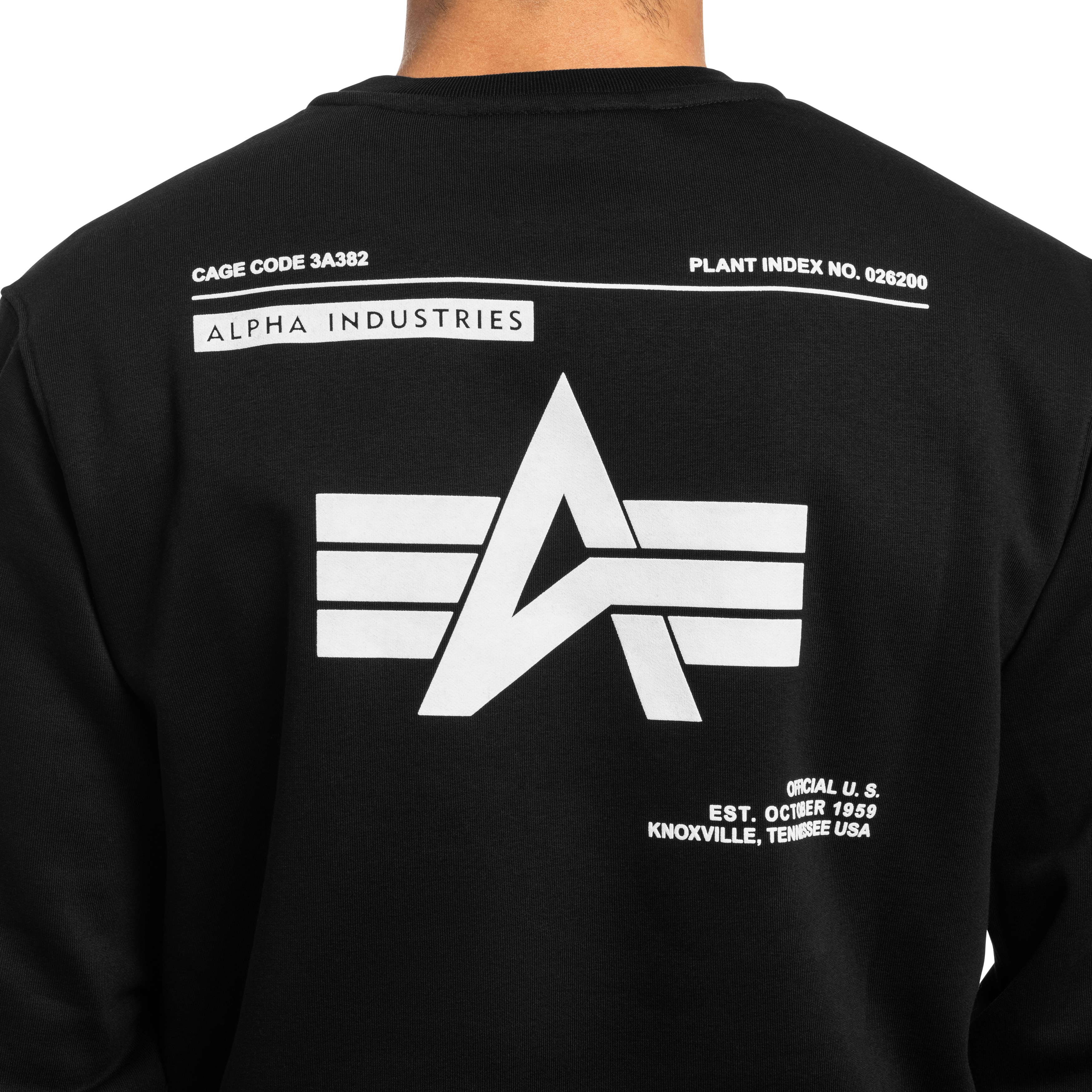 Bluza Alpha Industries Label Backprint - Black