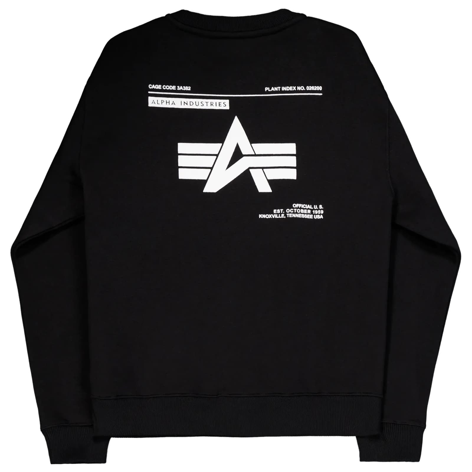Кофта Alpha Industries Label Backprint - Black