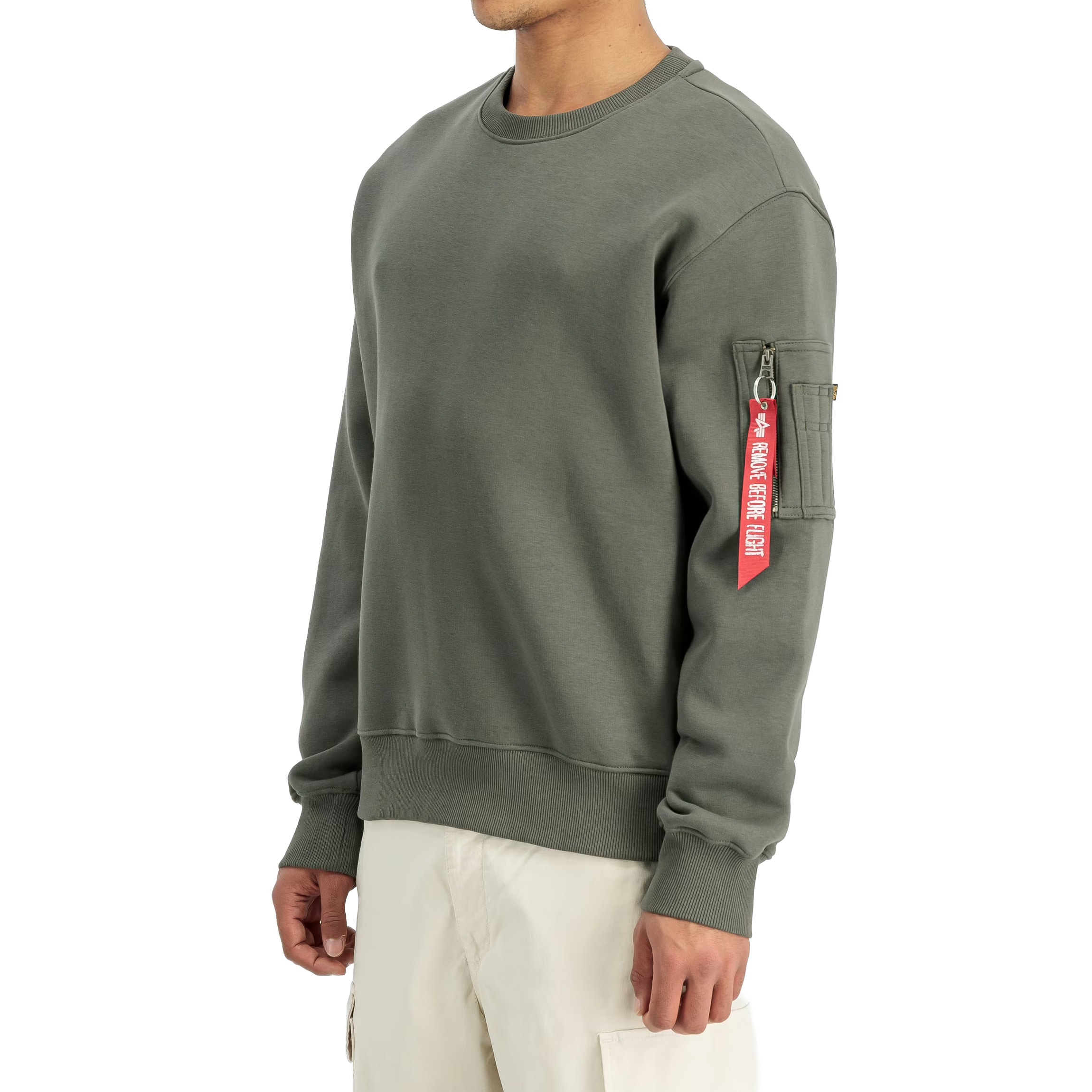Кофта Alpha Industries Label Backprint - Dark Olive