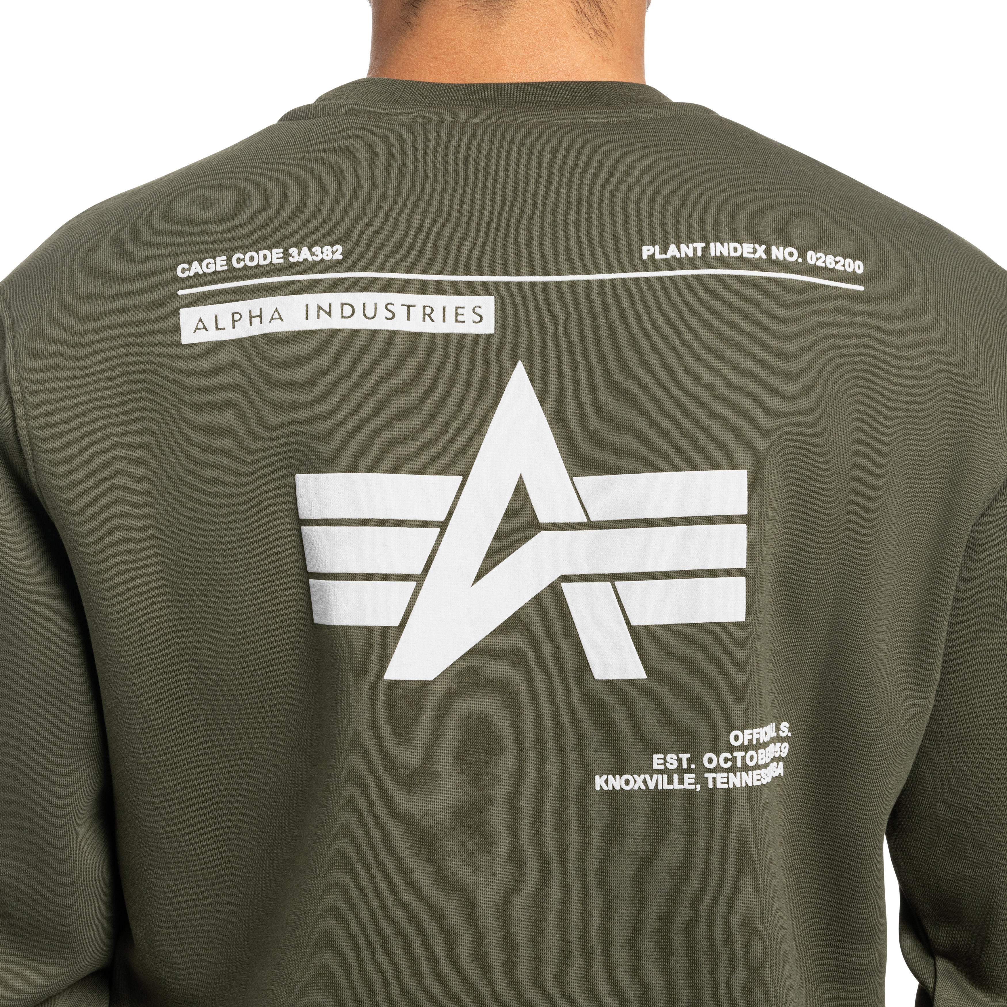 Bluza Alpha Industries Label Backprint - Dark Olive
