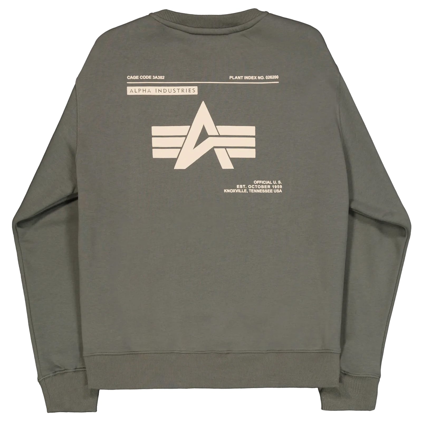 Кофта Alpha Industries Label Backprint - Dark Olive