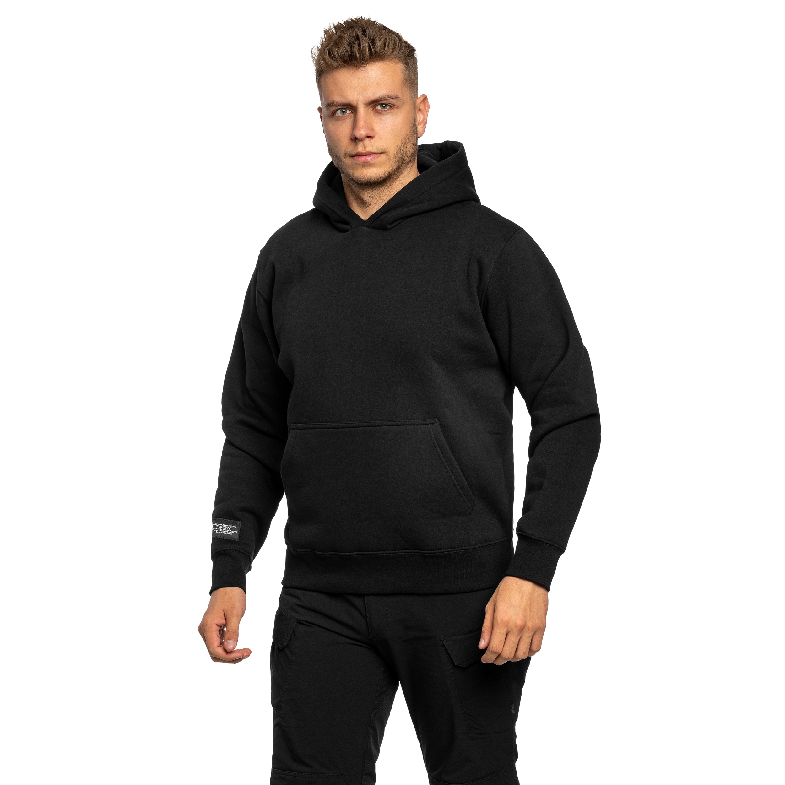 Bluza Alpha Industries Label Backprint Hoodie - Black