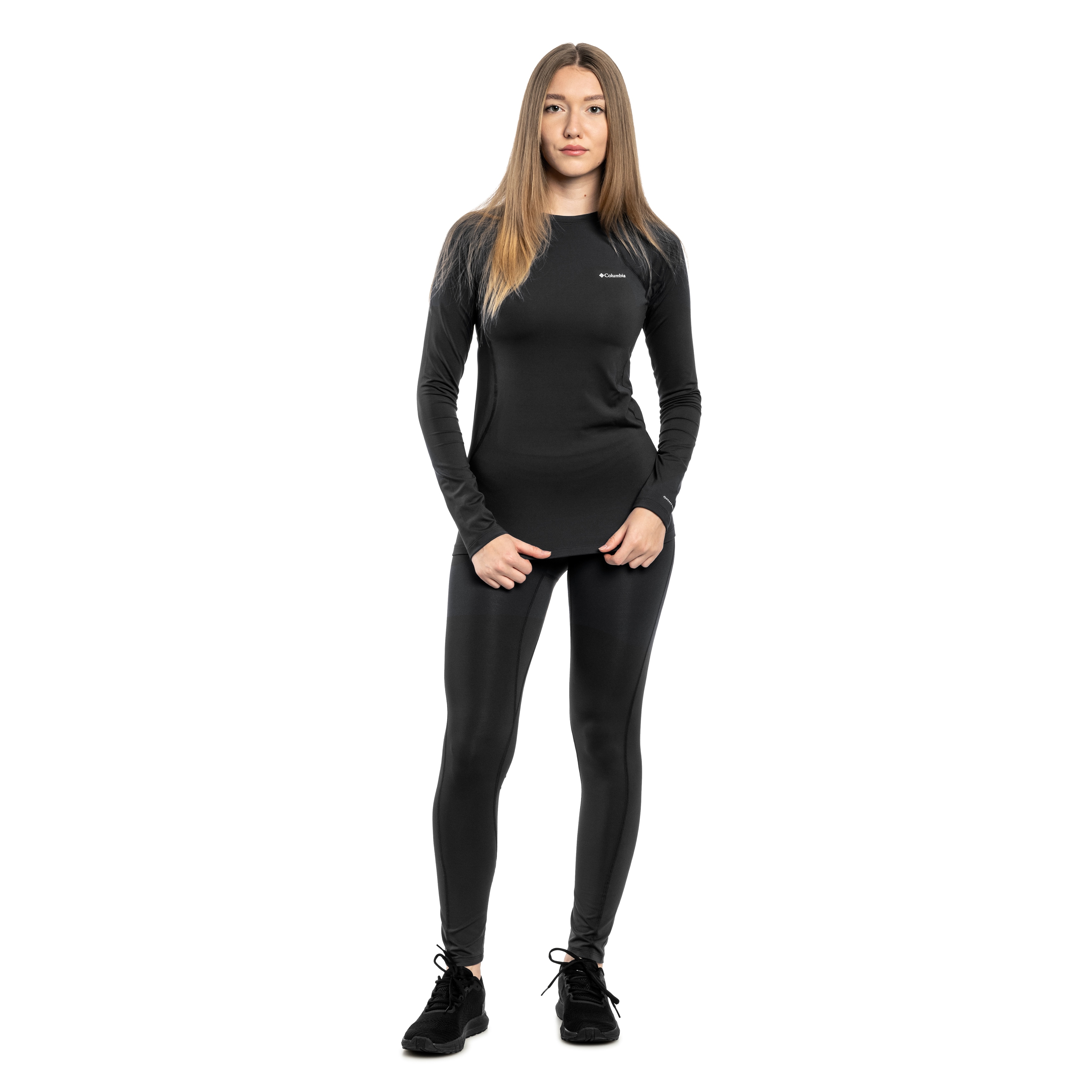 Koszulka termoaktywna damska Columbia Omni-Heat Midweight Baselayer Crew - Black