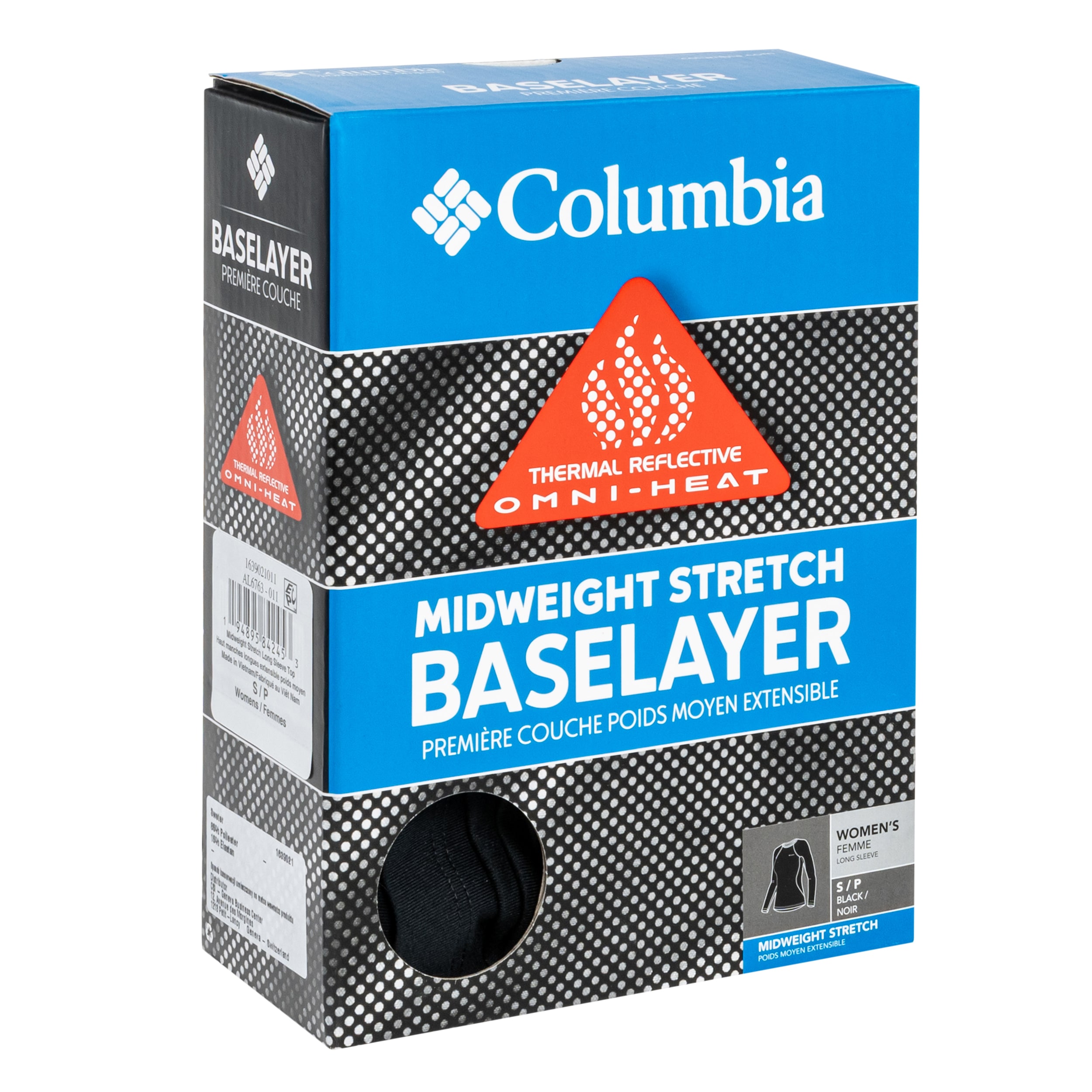 Koszulka termoaktywna damska Columbia Omni-Heat Midweight Baselayer Crew - Black