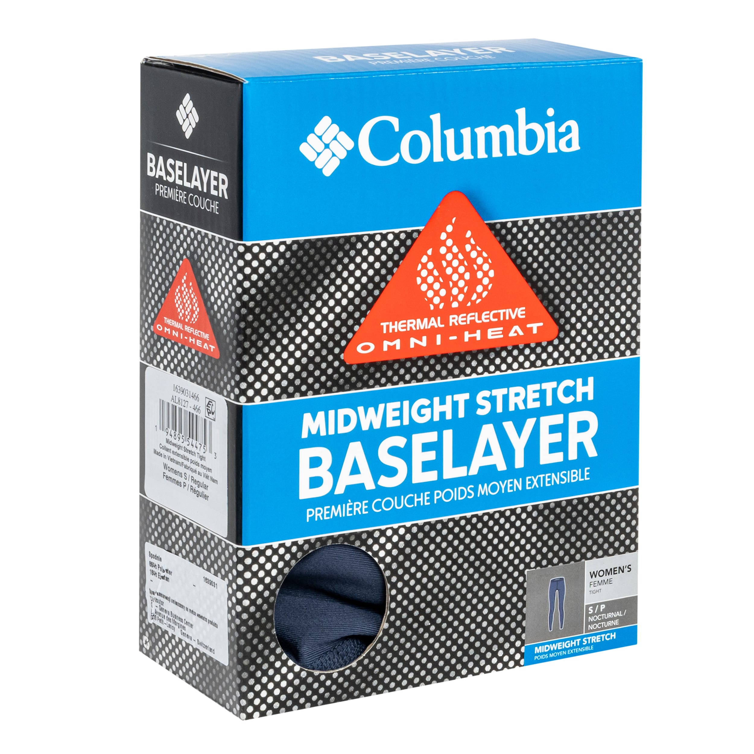 Legginsy termoaktywne damskie Columbia Omni-Heat Midweight Baselayer Tights - Nocturnal