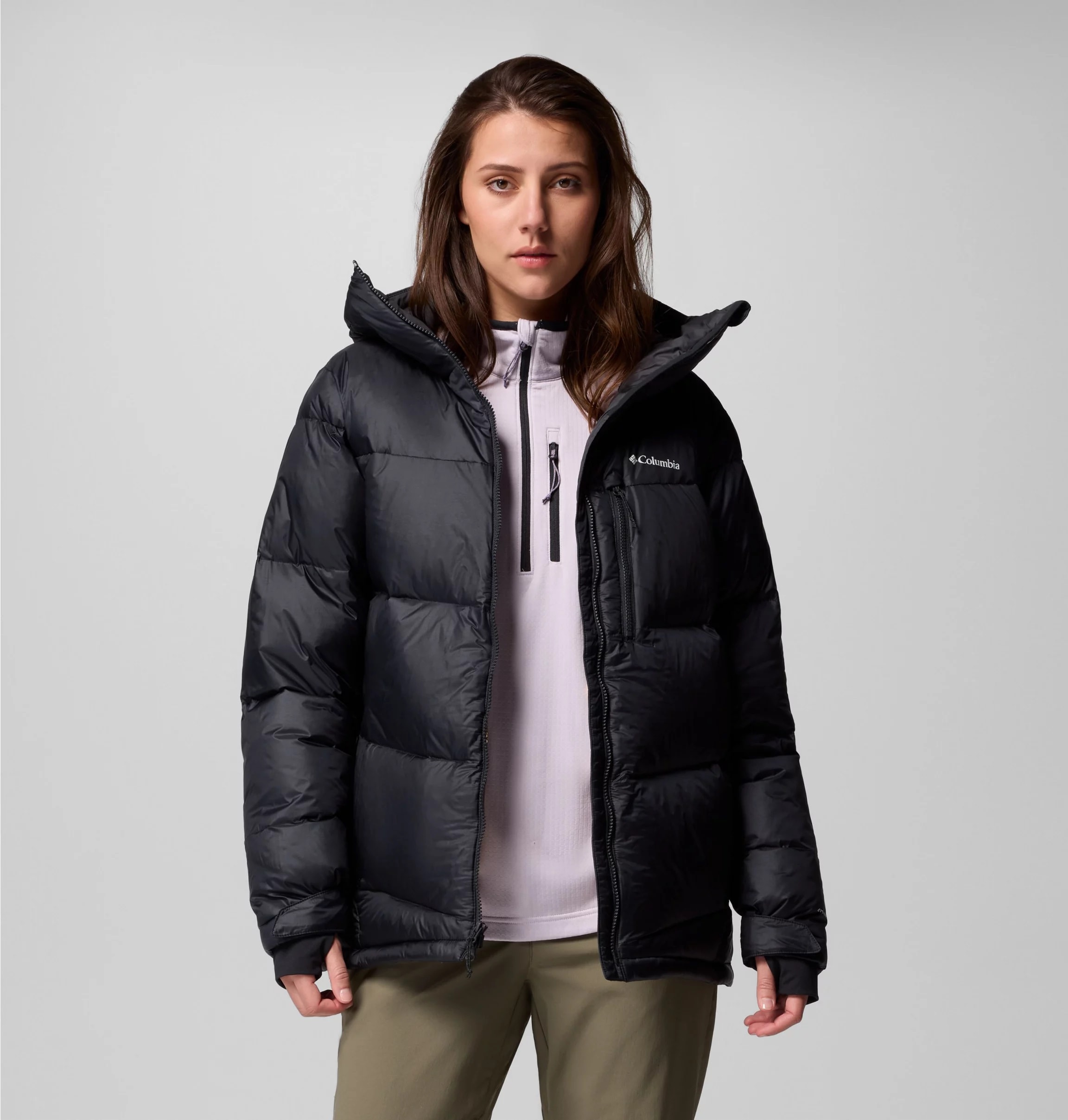 Жіноча куртка Columbia Cloudview Down Hooded Jacket - Black