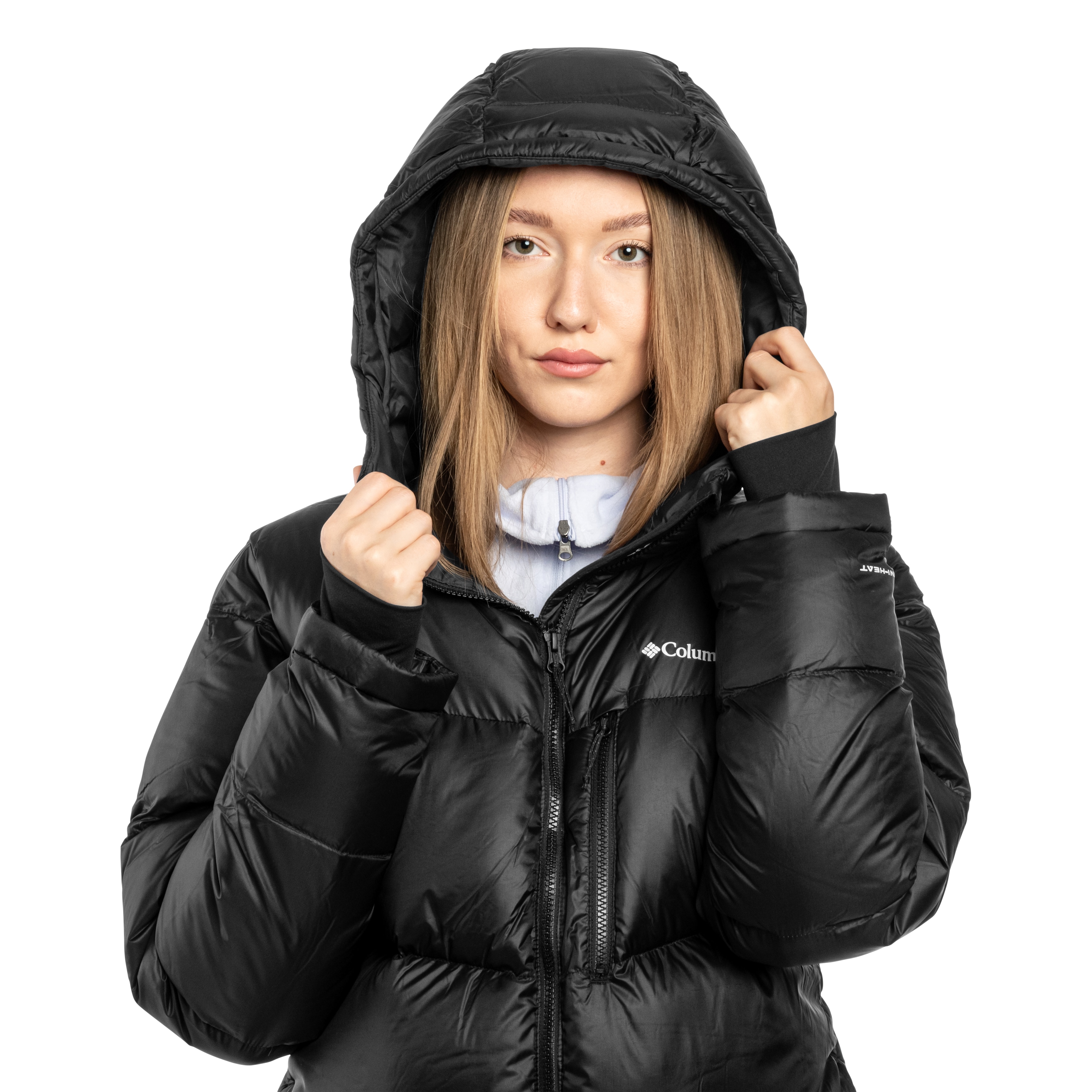 Жіноча куртка Columbia Cloudview Down Hooded Jacket - Black