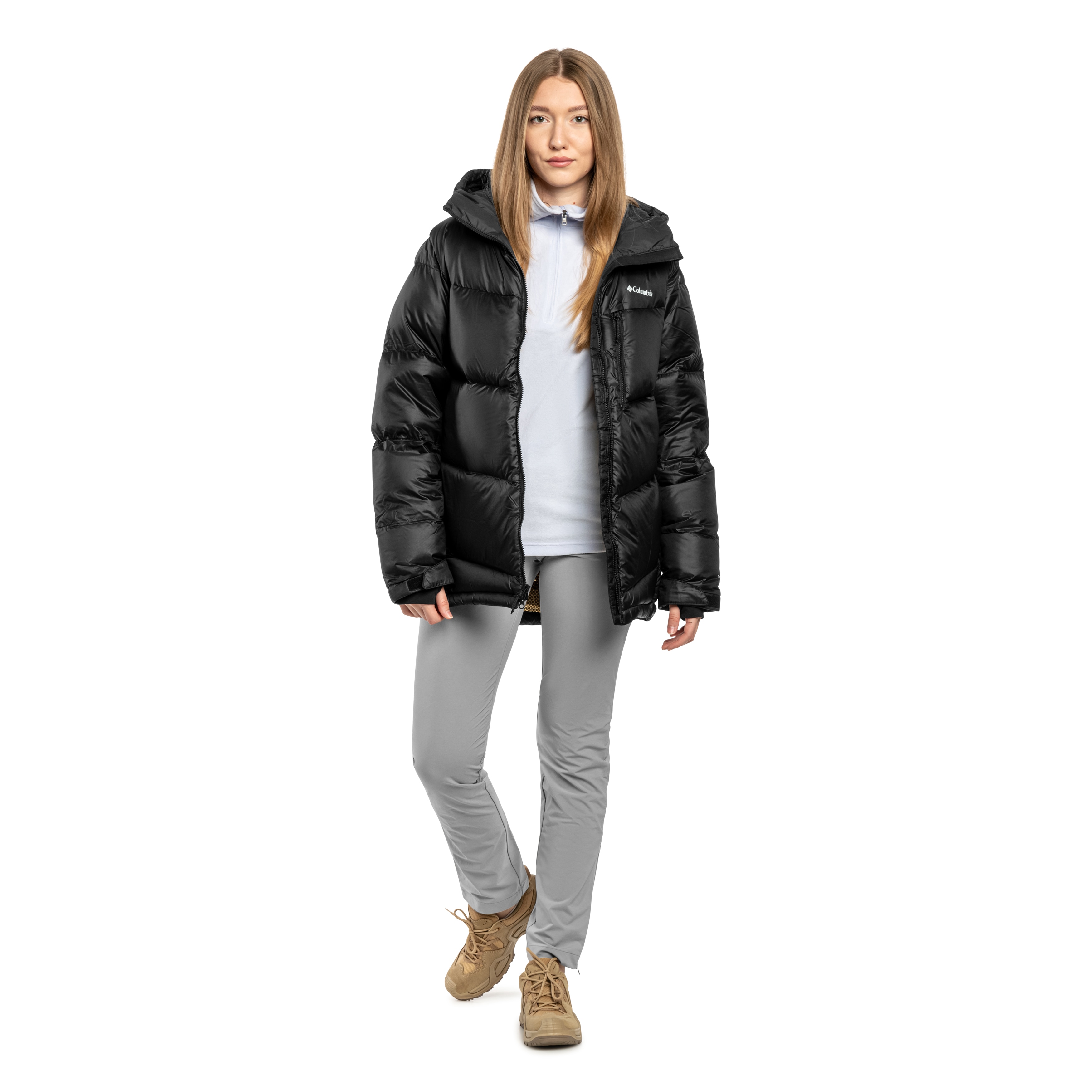 Жіноча куртка Columbia Cloudview Down Hooded Jacket - Black