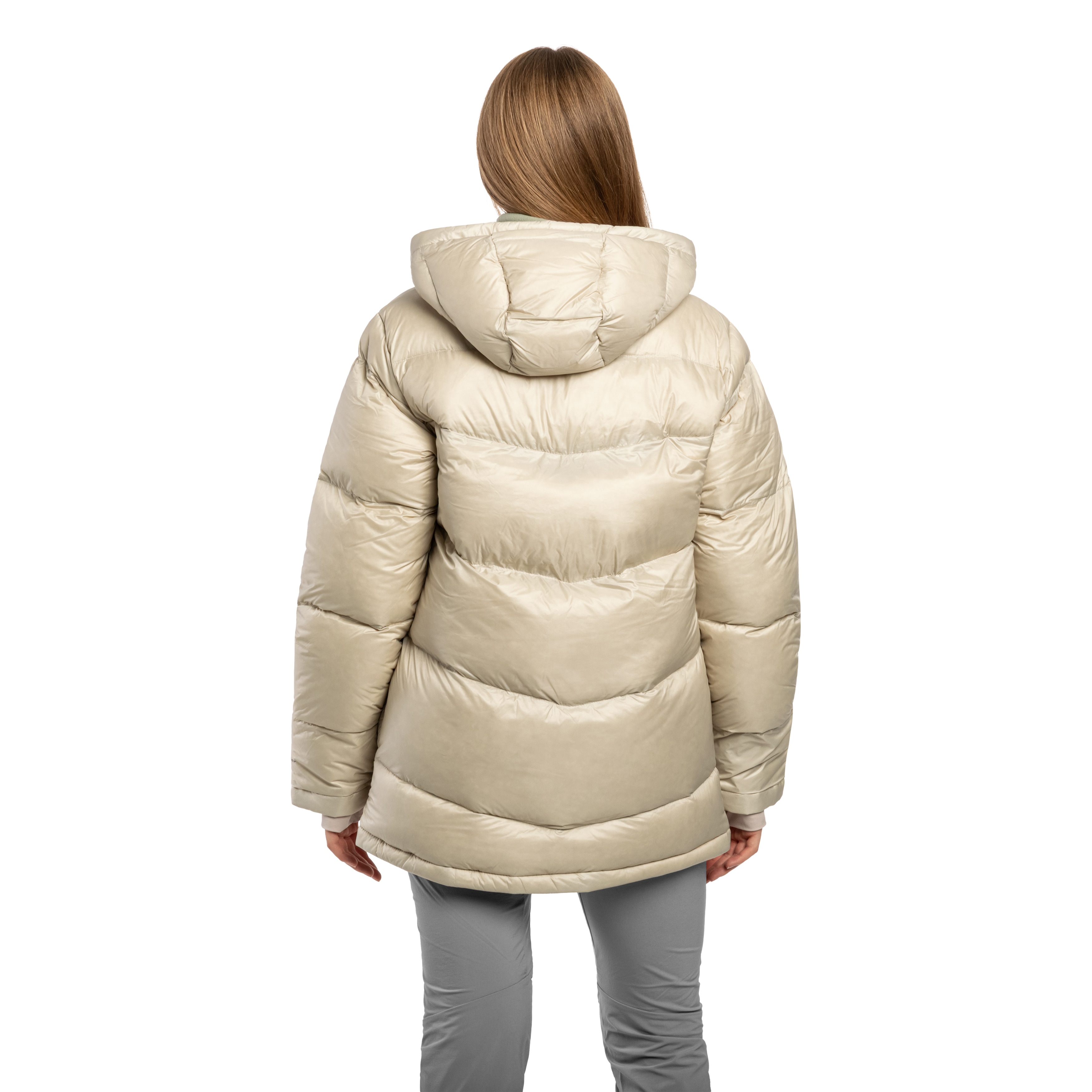 Жіноча куртка Columbia Cloudview Down Hooded Jacket - Dark Stone