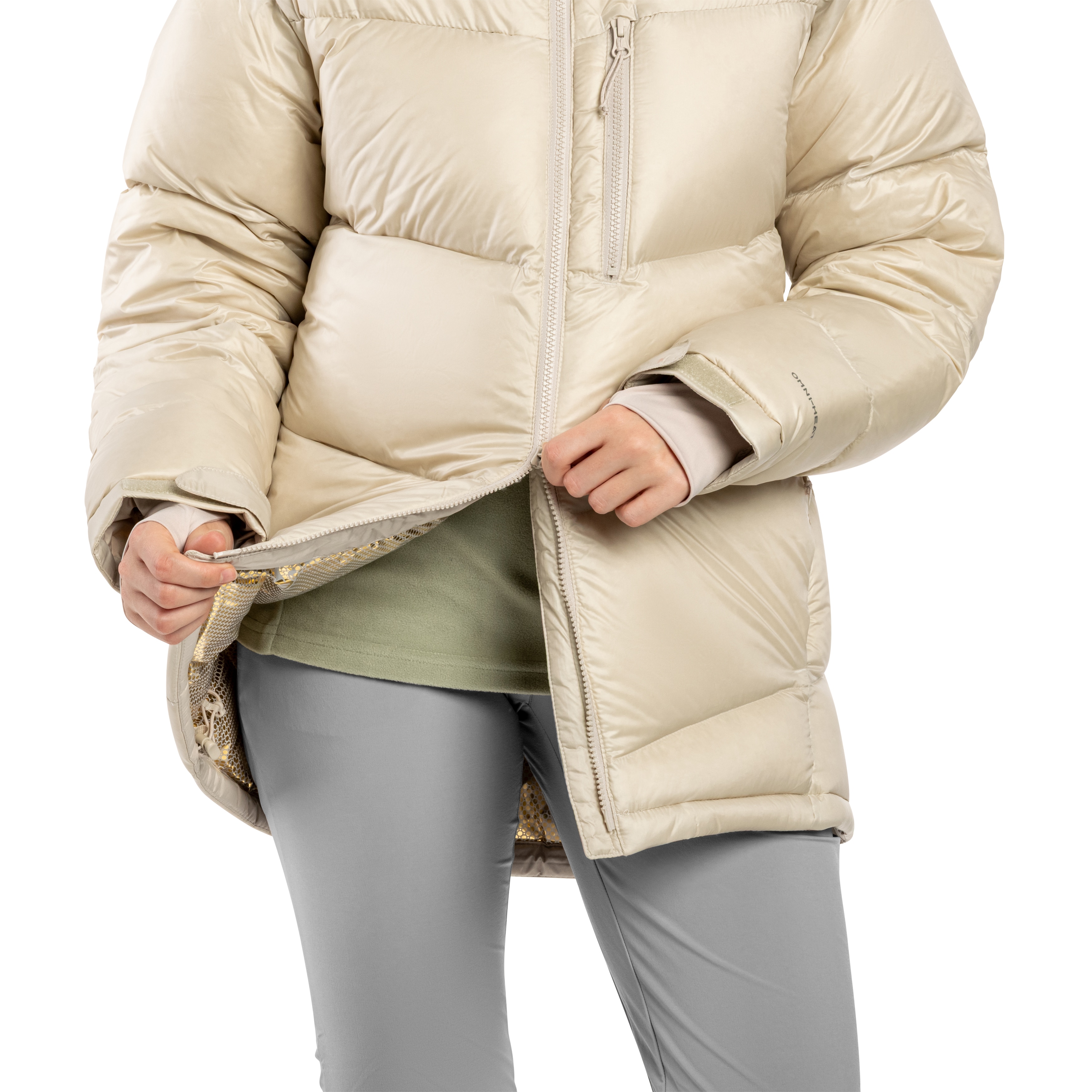 Жіноча куртка Columbia Cloudview Down Hooded Jacket - Dark Stone