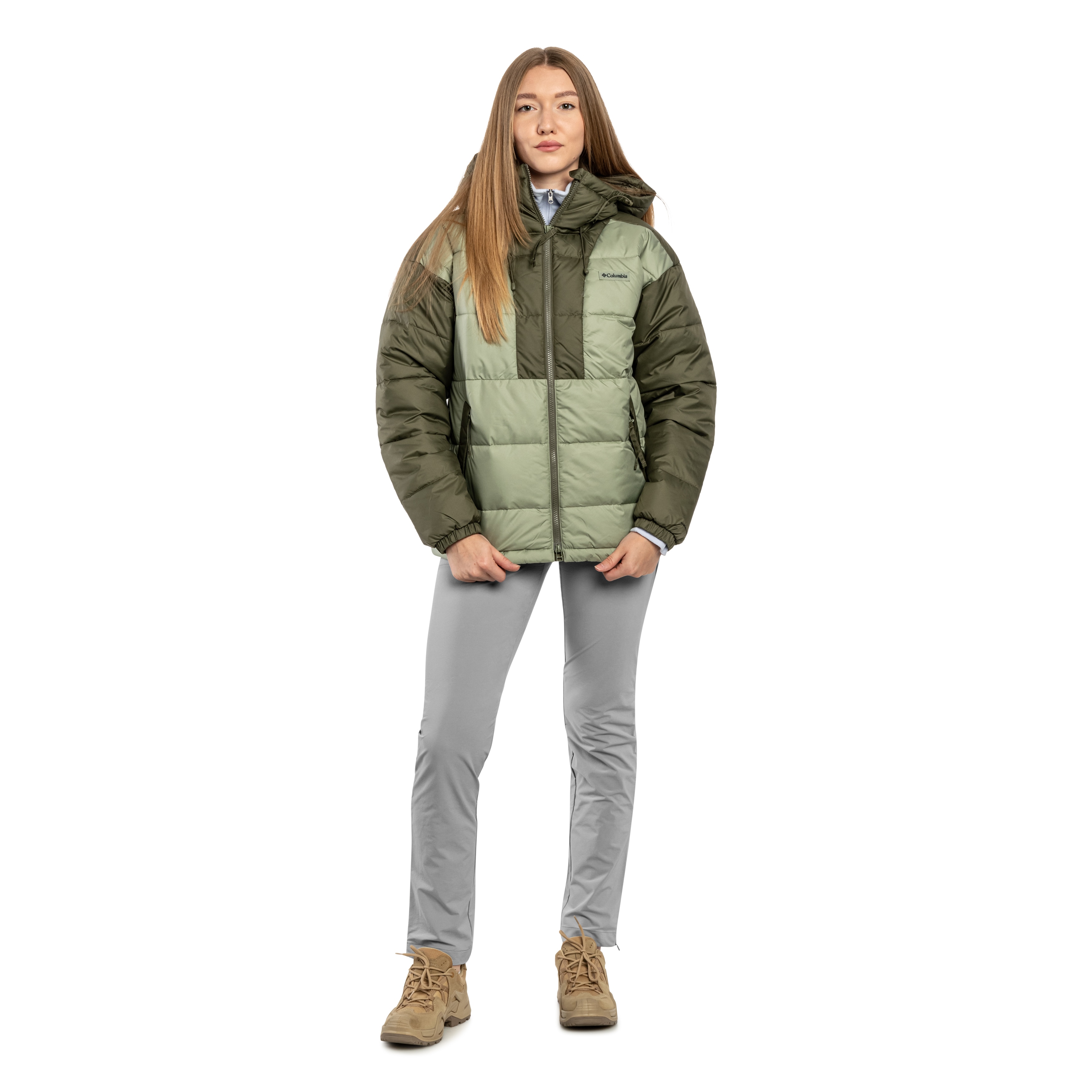 Жіноча куртка Columbia Pike Lake III Hooded Jacket - Safari/Stone Green