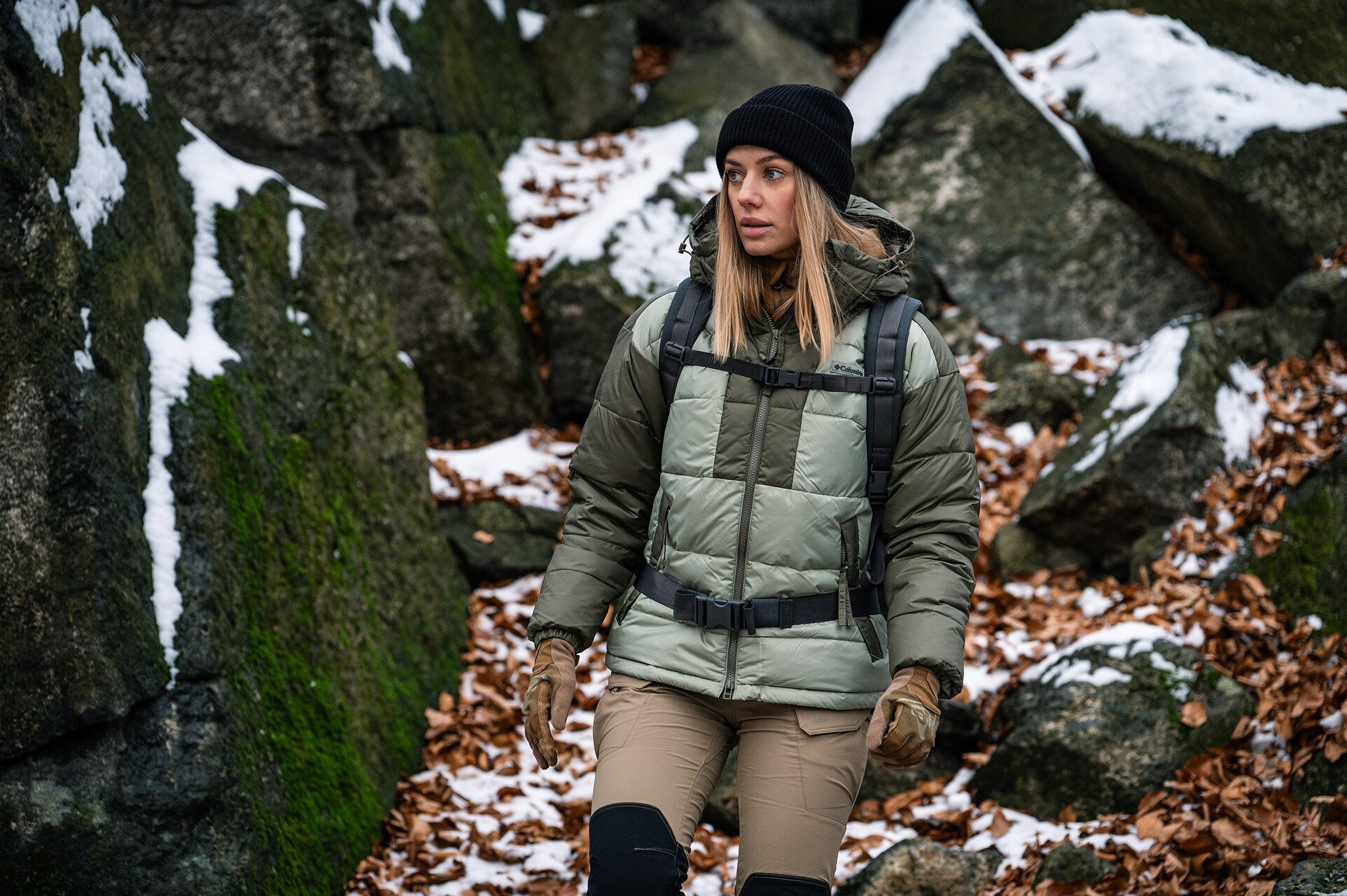 Жіноча куртка Columbia Pike Lake III Hooded Jacket - Safari/Stone Green