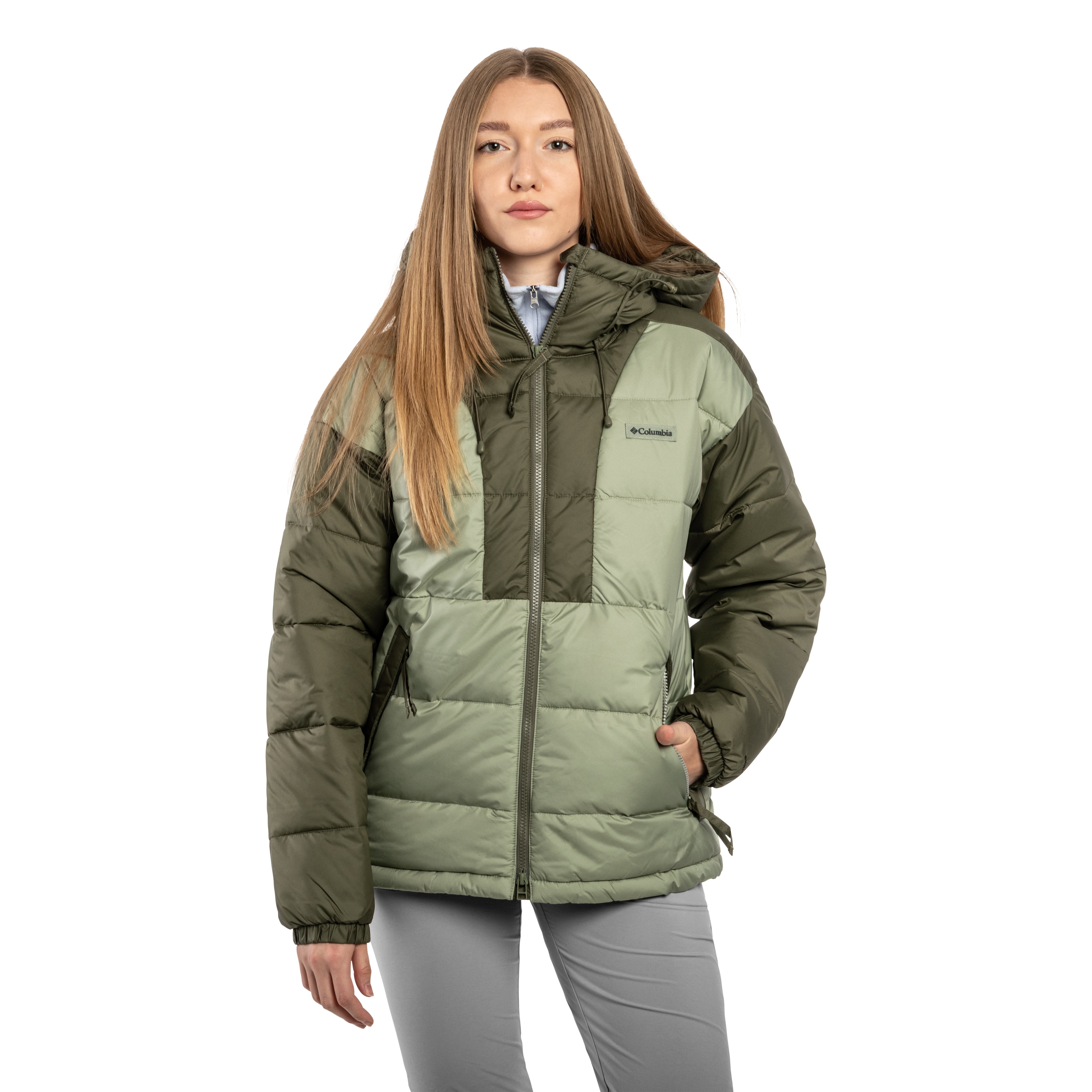 Kurtka damska Columbia Pike Lake III Hooded Jacket - Safari/Stone Green