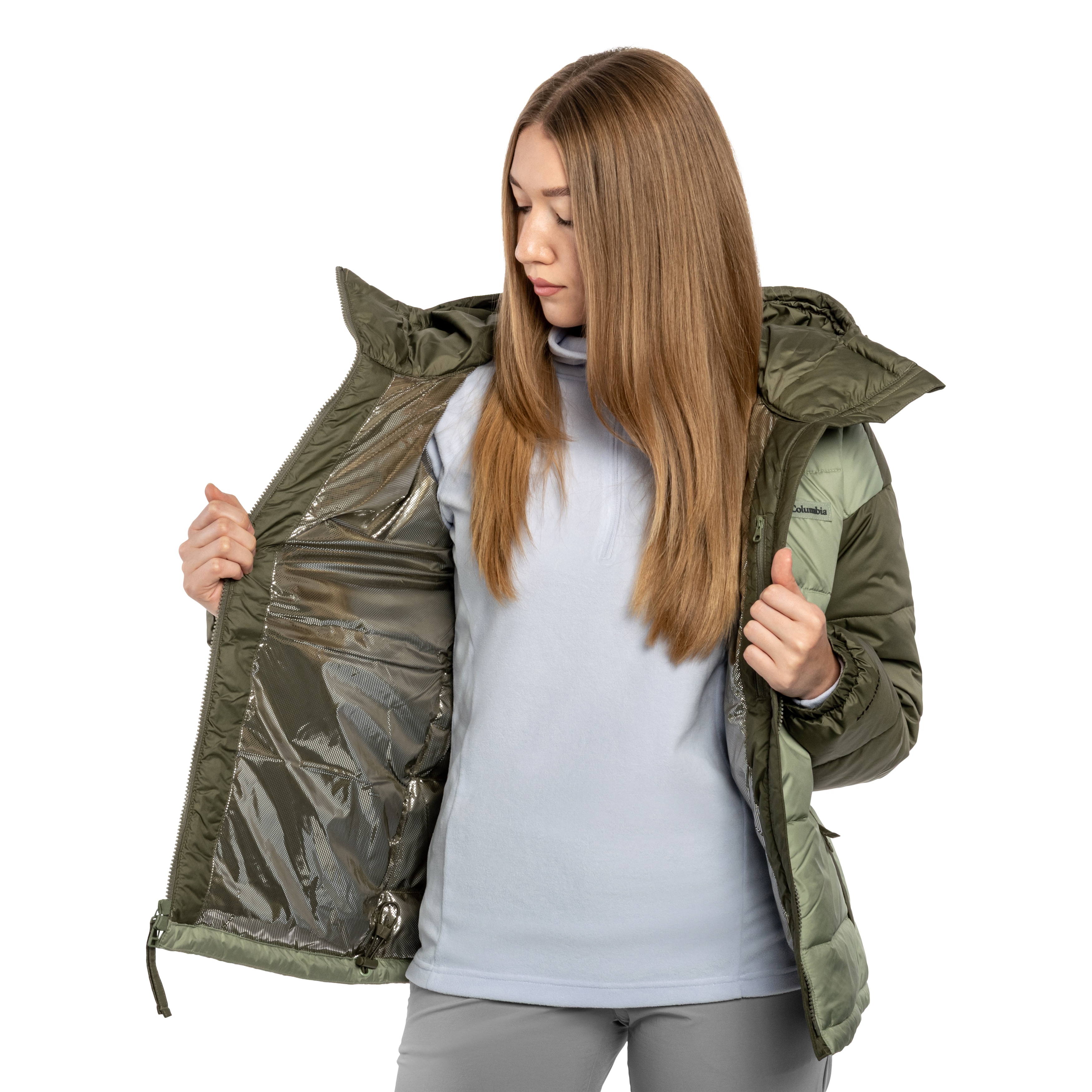 Kurtka damska Columbia Pike Lake III Hooded Jacket - Safari/Stone Green