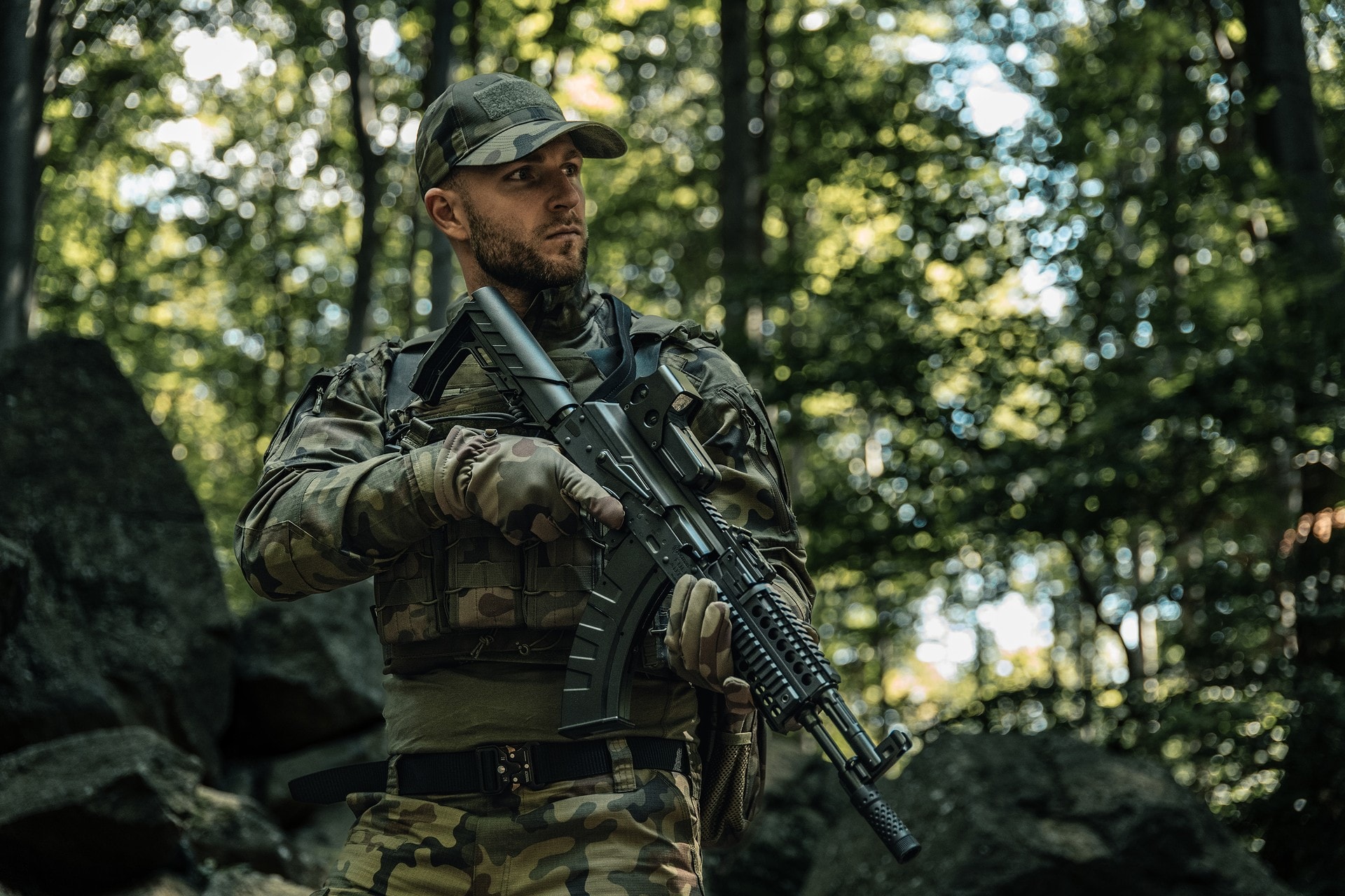 Зимові рукавиці Mil-Tec Softshell Thinsulate - wz.93 Pantera PL Woodland