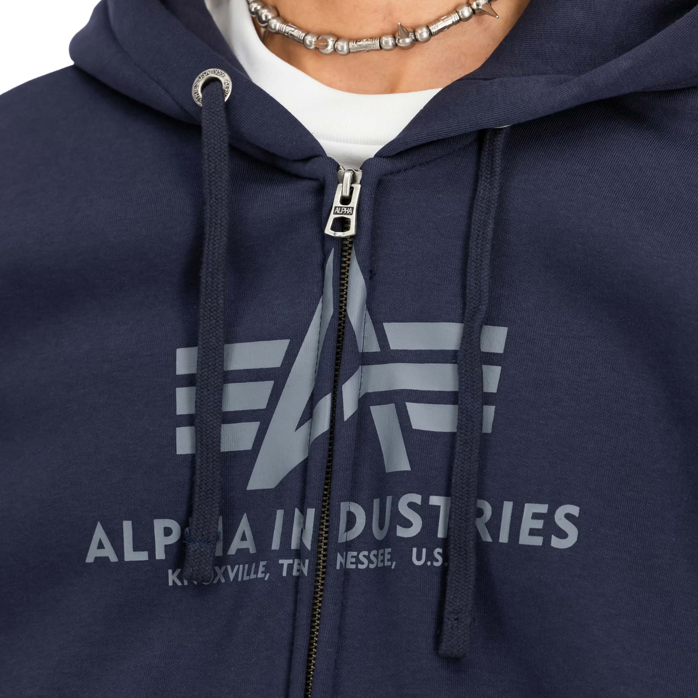 Bluza Alpha Industries Basic Zip Hoody - Rep Blue