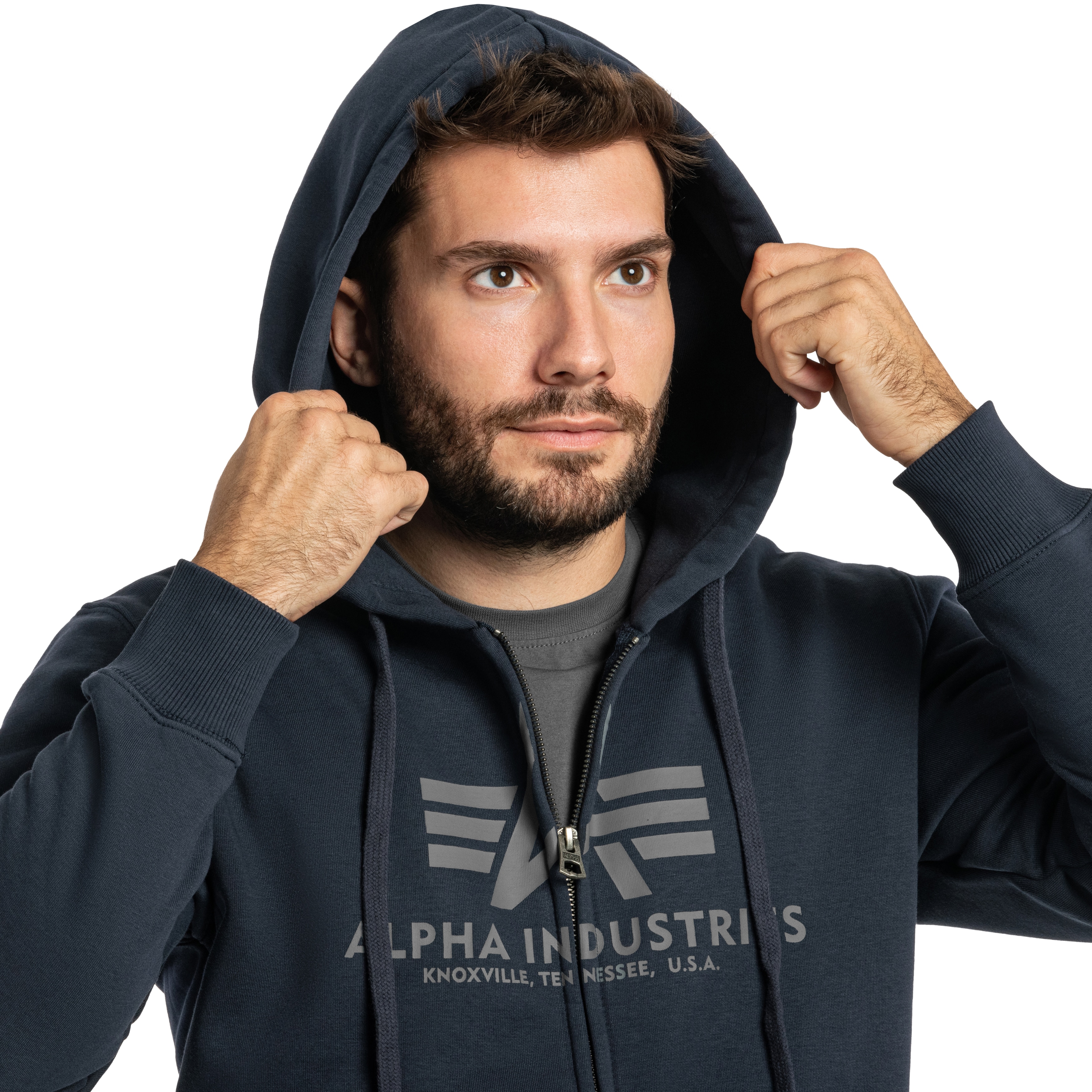 Bluza Alpha Industries Basic Zip Hoody - Rep Blue