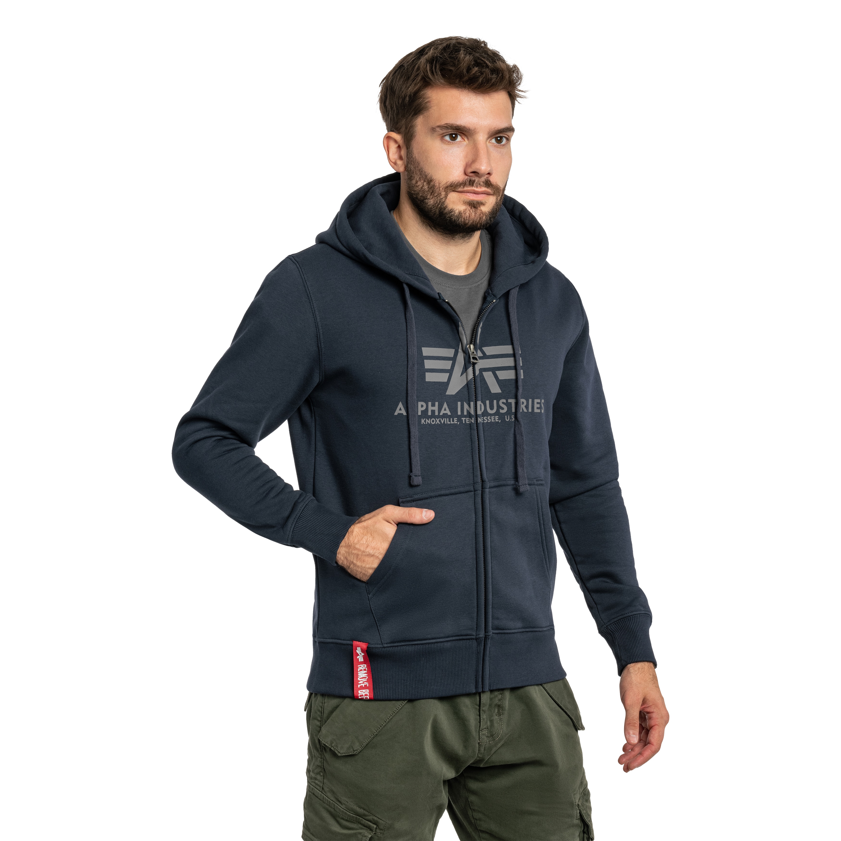 Bluza Alpha Industries Basic Zip Hoody - Rep Blue