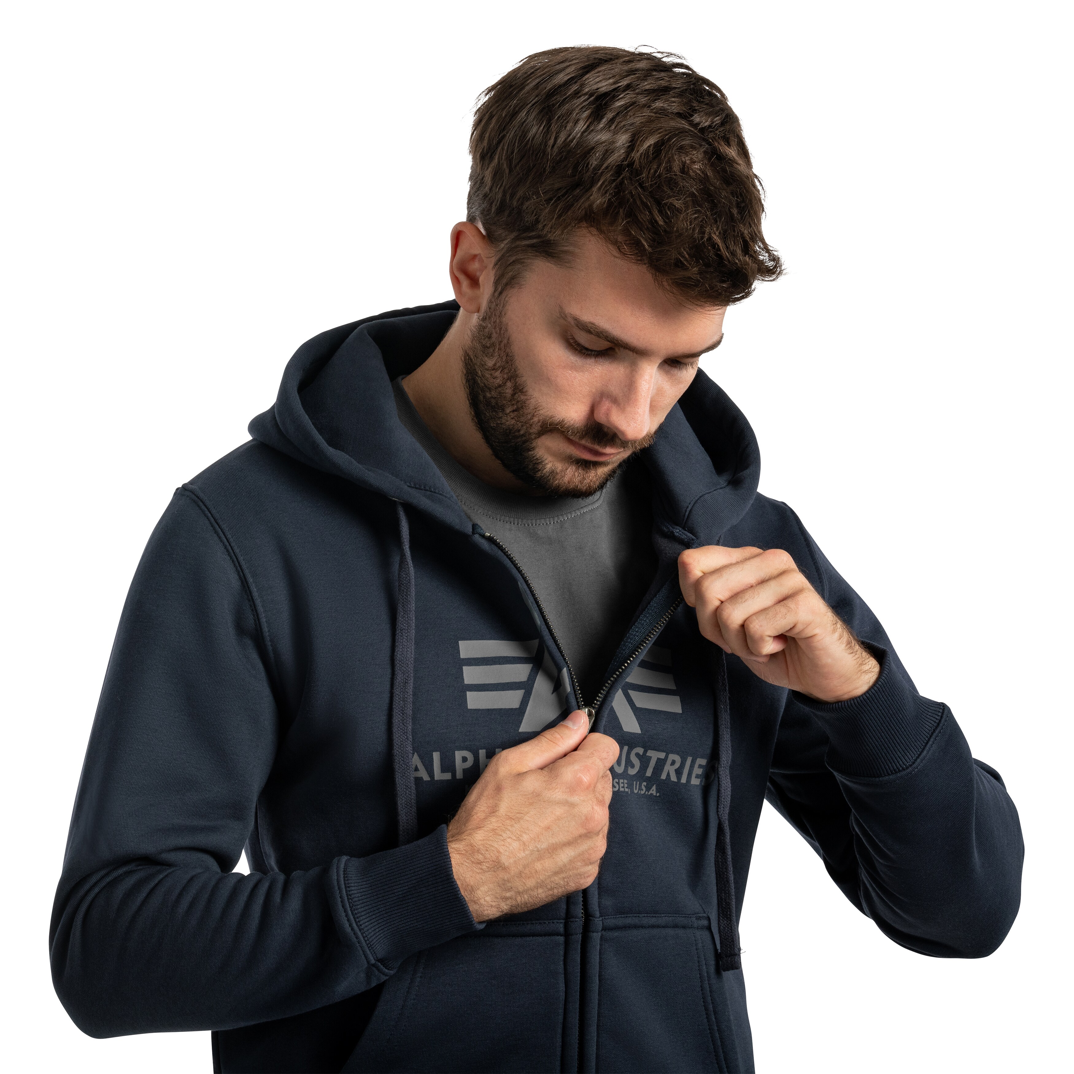 Кофта Alpha Industries Basic Zip Hoody - Rep Blue