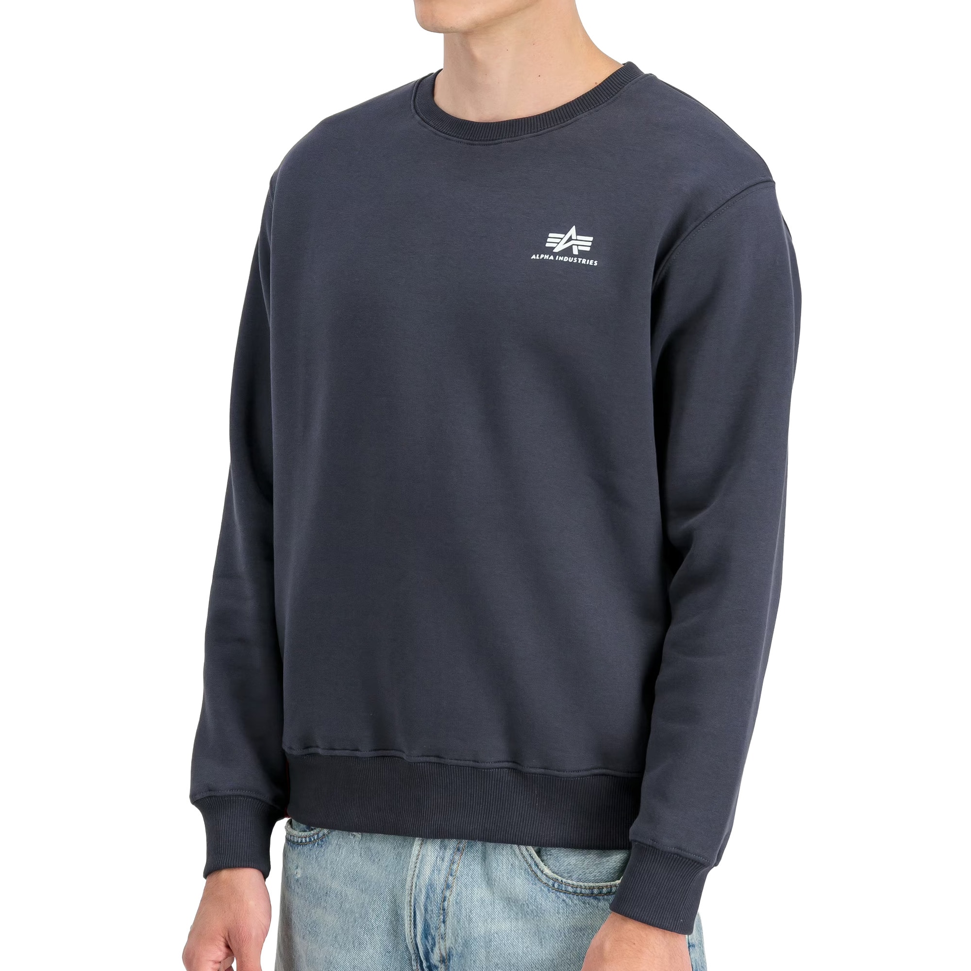 Bluza Alpha Industries Basic Sweater Small Logo - Navy
