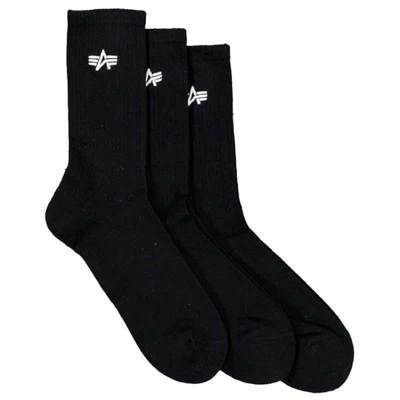 Skarpety Alpha Industries Basic Socks Black - 3 pary