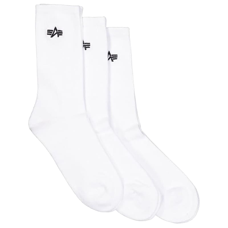 Skarpety Alpha Industries Basic Socks White - 3 pary