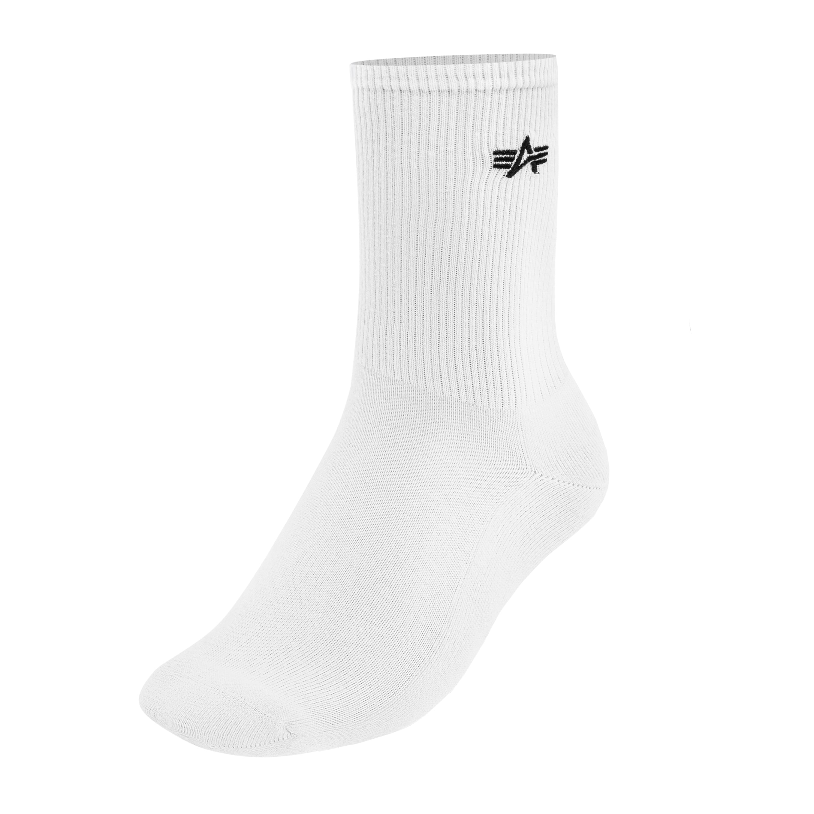 Skarpety Alpha Industries Basic Socks White - 3 pary