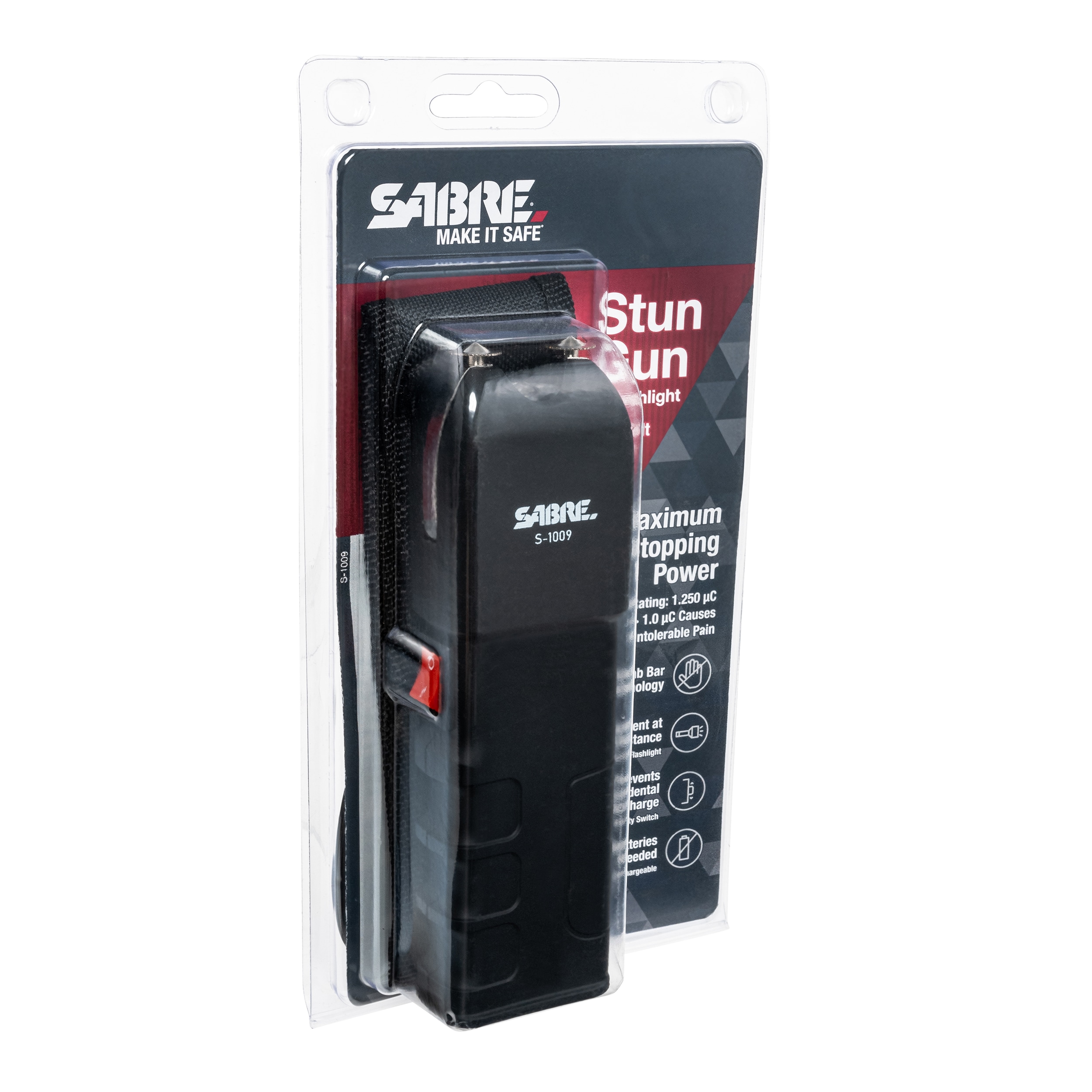 Paralizator Sabre S-1009 Anti-Grab Bar z latarką - Black