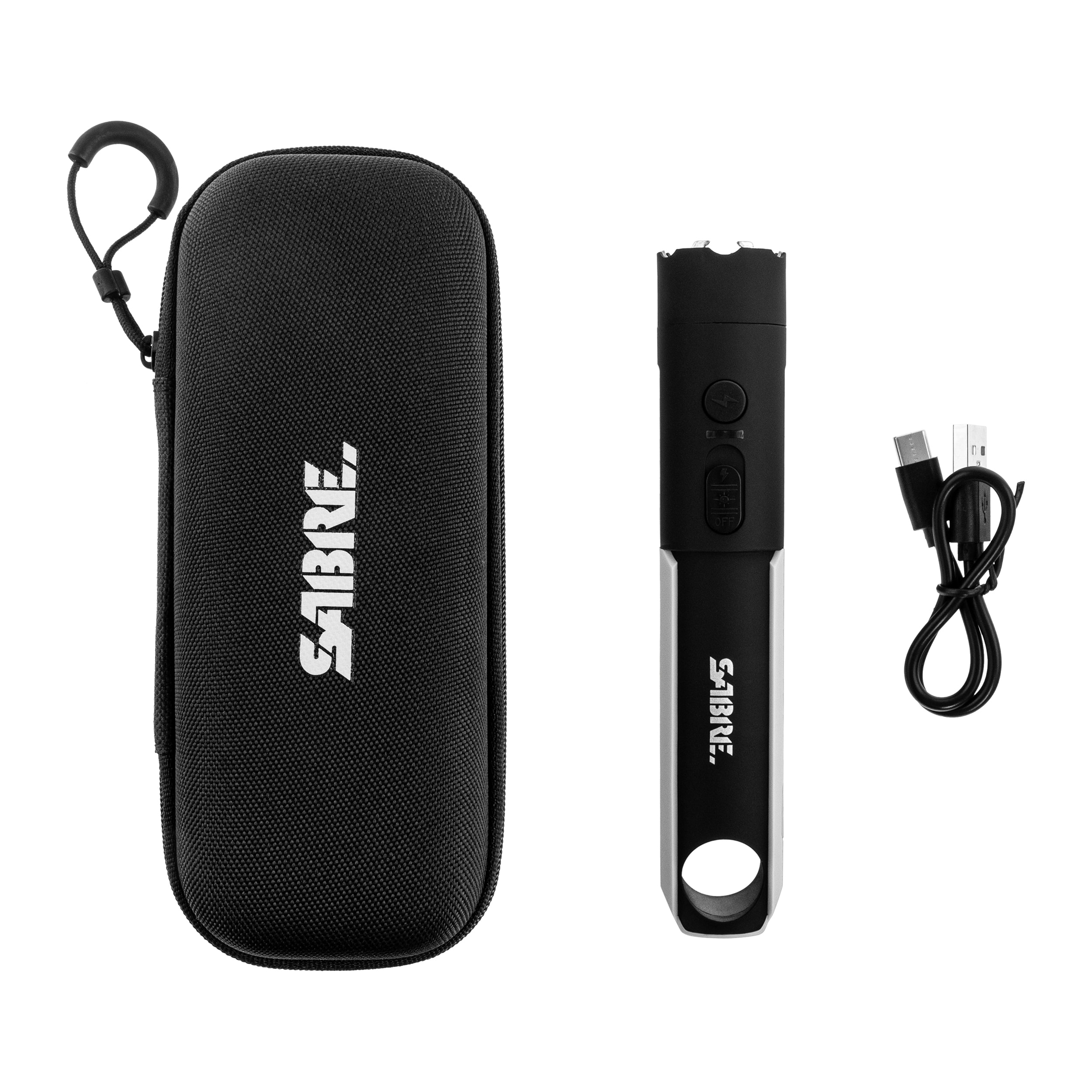 Paralizator Sabre 2-in-1 Stun Gun z latarką - Black