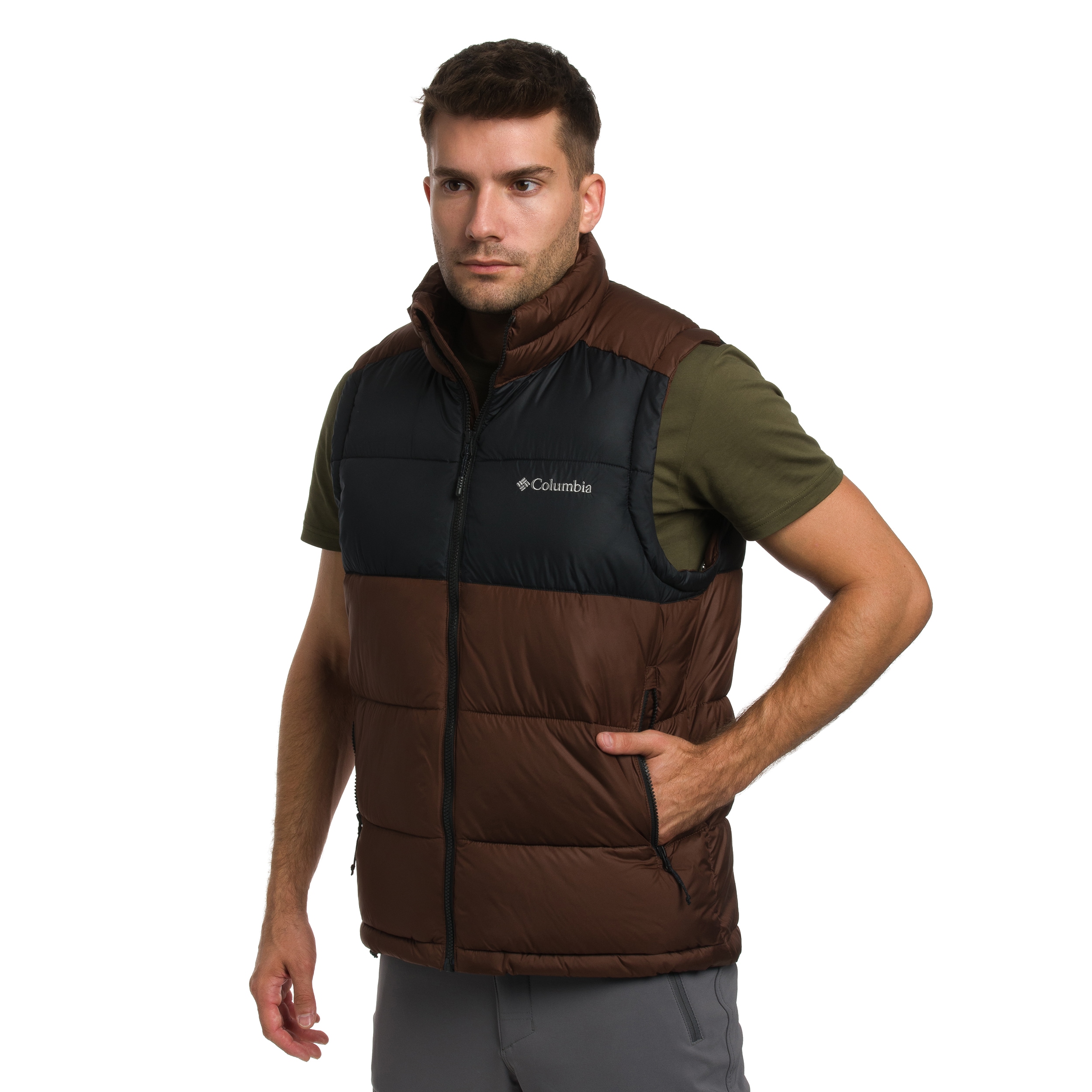 Bezrękawnik Columbia Pike Lake II Puffer Vest - Tobacco/Black